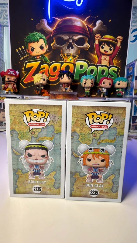 Funko Pop Bundle Bon Clay 2235 Chase ComicCon Napoli 26 One Piece