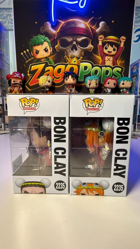 Funko Pop Bundle Bon Clay 2235 Chase ComicCon Napoli 26 One Piece
