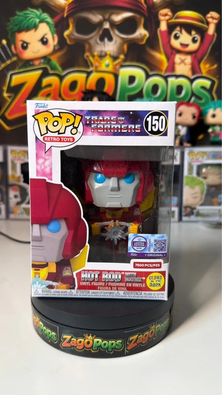 Funko Pop Hot Rod 150 Glows in the Dark Transformers Limited Edition 7500pcs