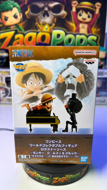 Action Figure One Piece WCF Monkey D. Luffy & Brook Banpresto Bandai Japan