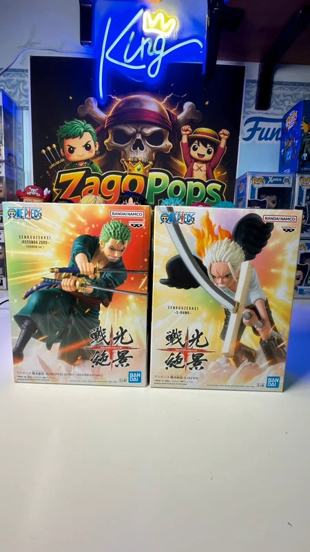 Action Figure One Piece Senkouzekkei Roronoa Zoro Egghead & S-Hawk Set Banpresto Bandai