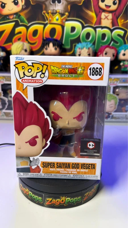 Funko Pop Super Saiyan God Vegeta 1868 Chalice Exclusive Dragon Ball