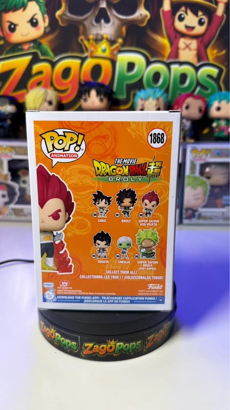 Funko Pop Super Saiyan God Vegeta 1868 Chalice Exclusive Dragon Ball
