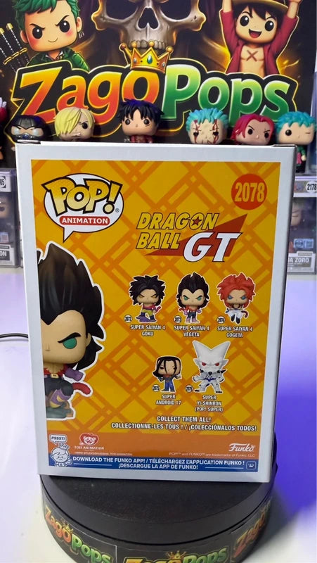 Funko Pop Super Saiyan 4 Vegeta 2078 Flocked Chalise Exclusive Dragon Ball