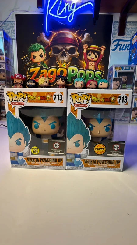 Funko Pop Bundle Vegeta Powering Up 713 Chase Chalice Exclusive Dragon Ball