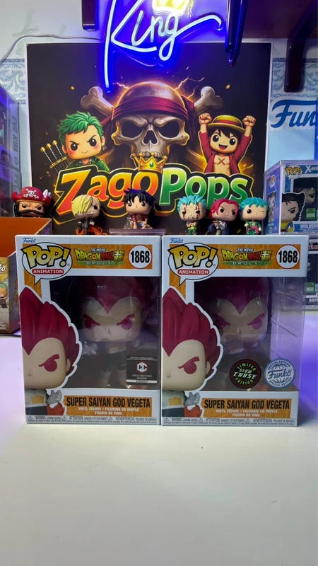 Funko Pop Bundle Super Saiyan God Vegeta 1868 Glow Chase Dragon Ball