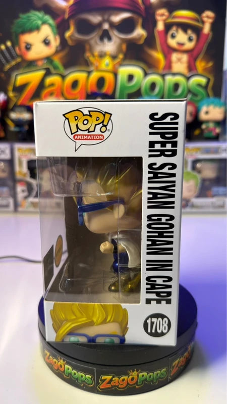 Funko Pop Super Saiyan Gohan in cape 1708 Chase Chalise Exclusive Dragon Ball