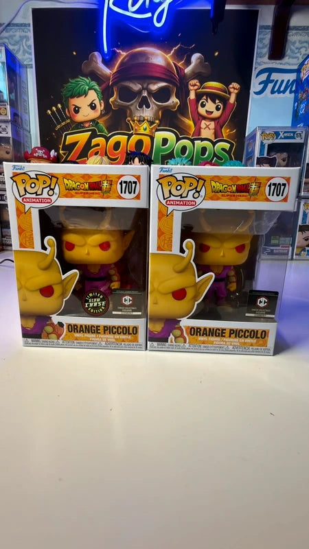 Funko Pop Bundle Orange Piccolo 1707 Glow Chase Chalice Exclusive Dragon Ball