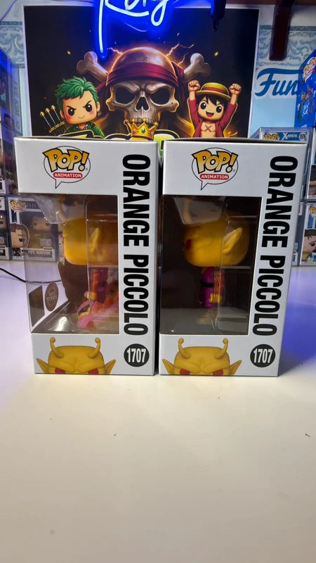 Funko Pop Bundle Orange Piccolo 1707 Glow Chase Chalice Exclusive Dragon Ball