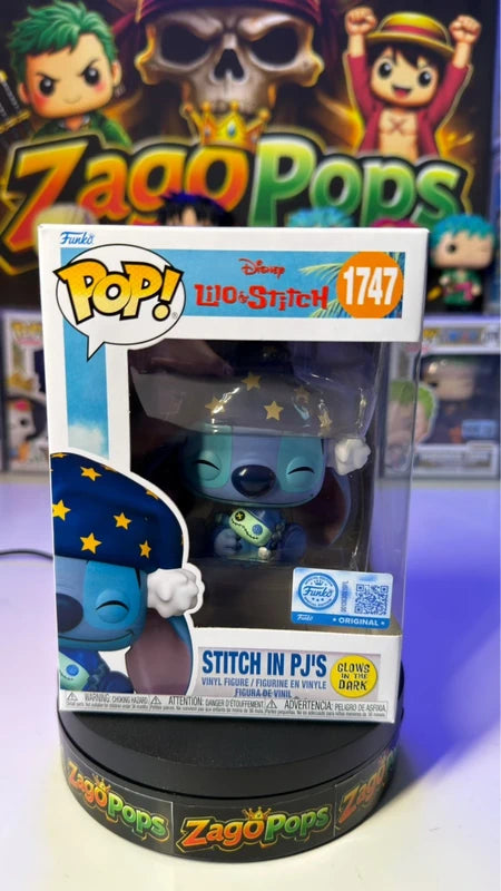 Funko Pop Stitch in Pj’s 1747 Glows in the Dark