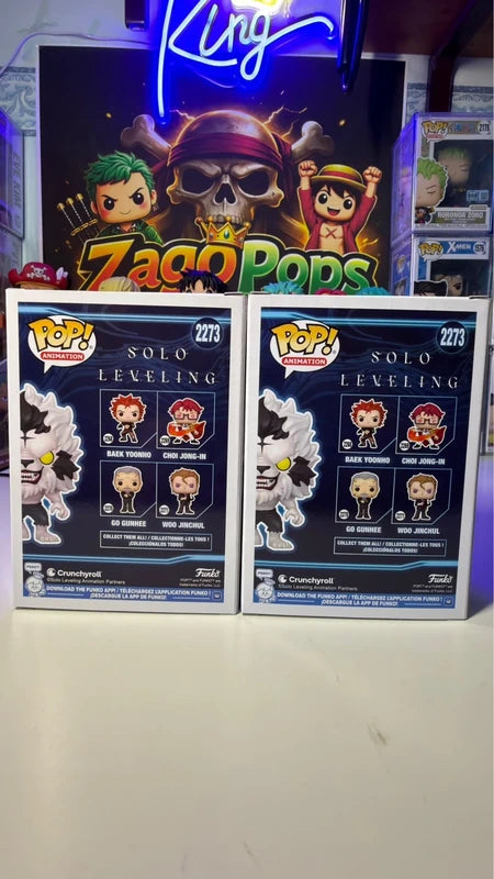Funko Pop Bundle Baek Yoonho 2273 Flocked Chase Solo Leveling