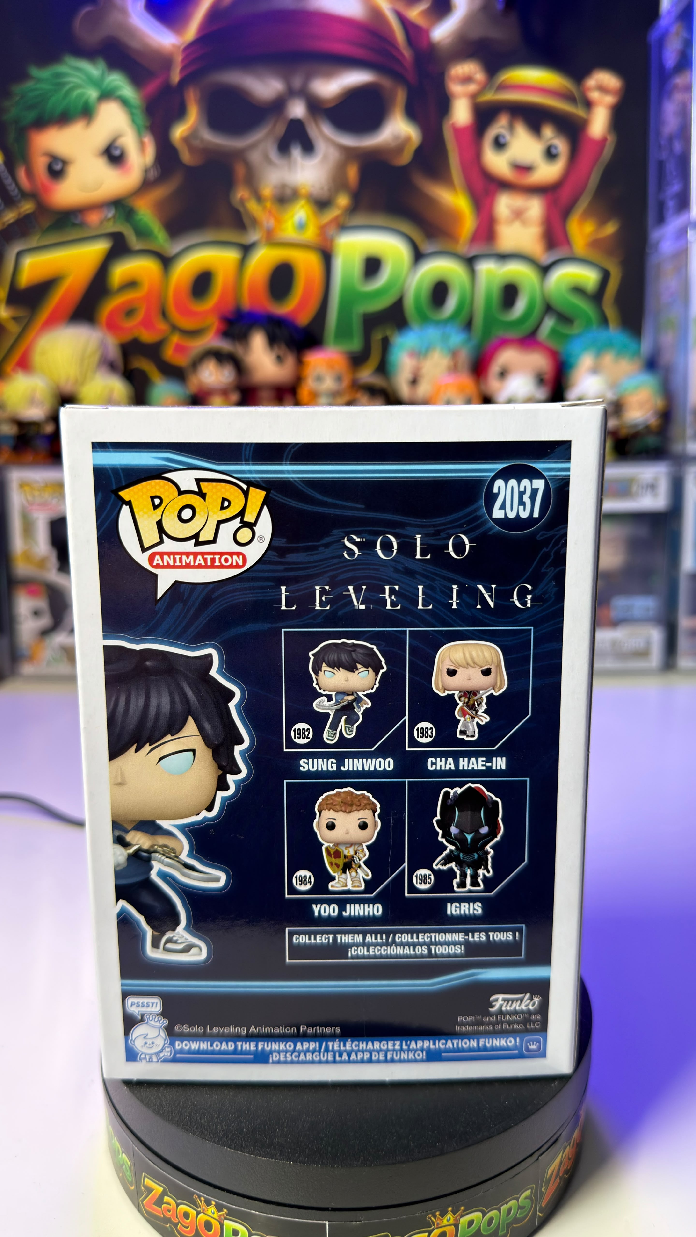 Funko Pop Sung Jinwoo 2037 Limited Edition 9500pcs Solo Leveling