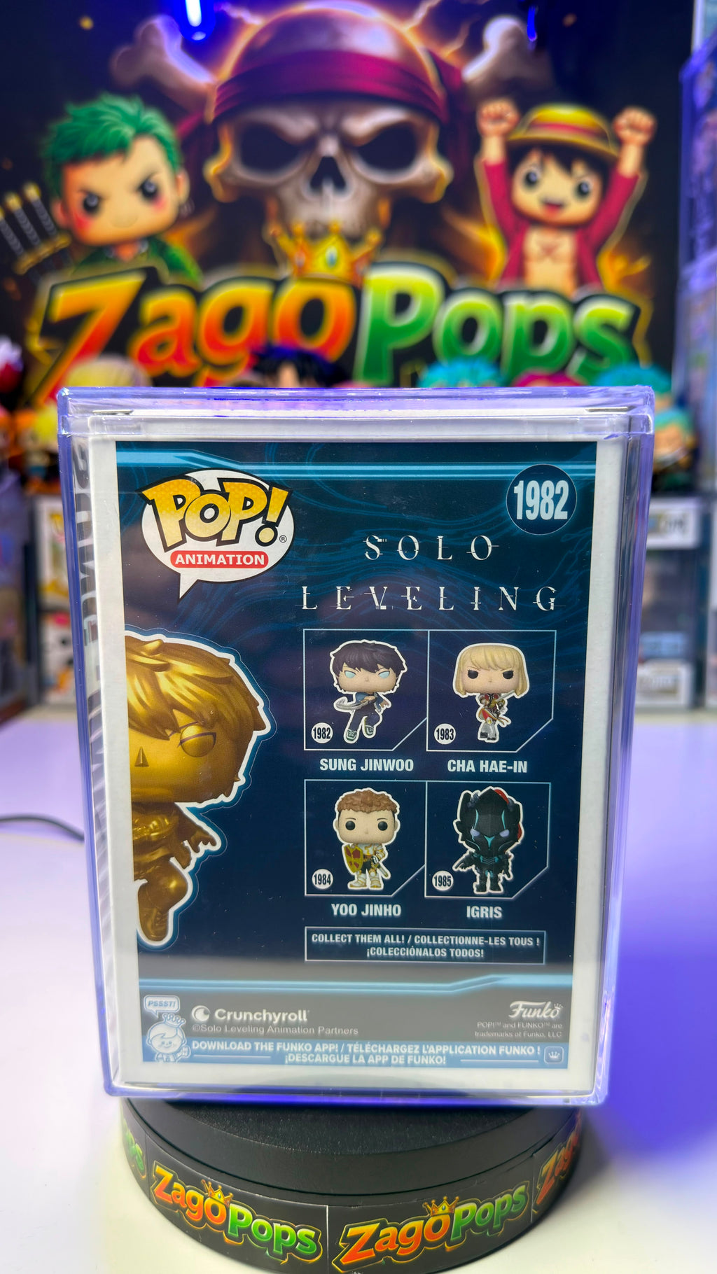 Funko Pop Sung Jinwoo 1982 Anime of the Year25 Solo Leveling