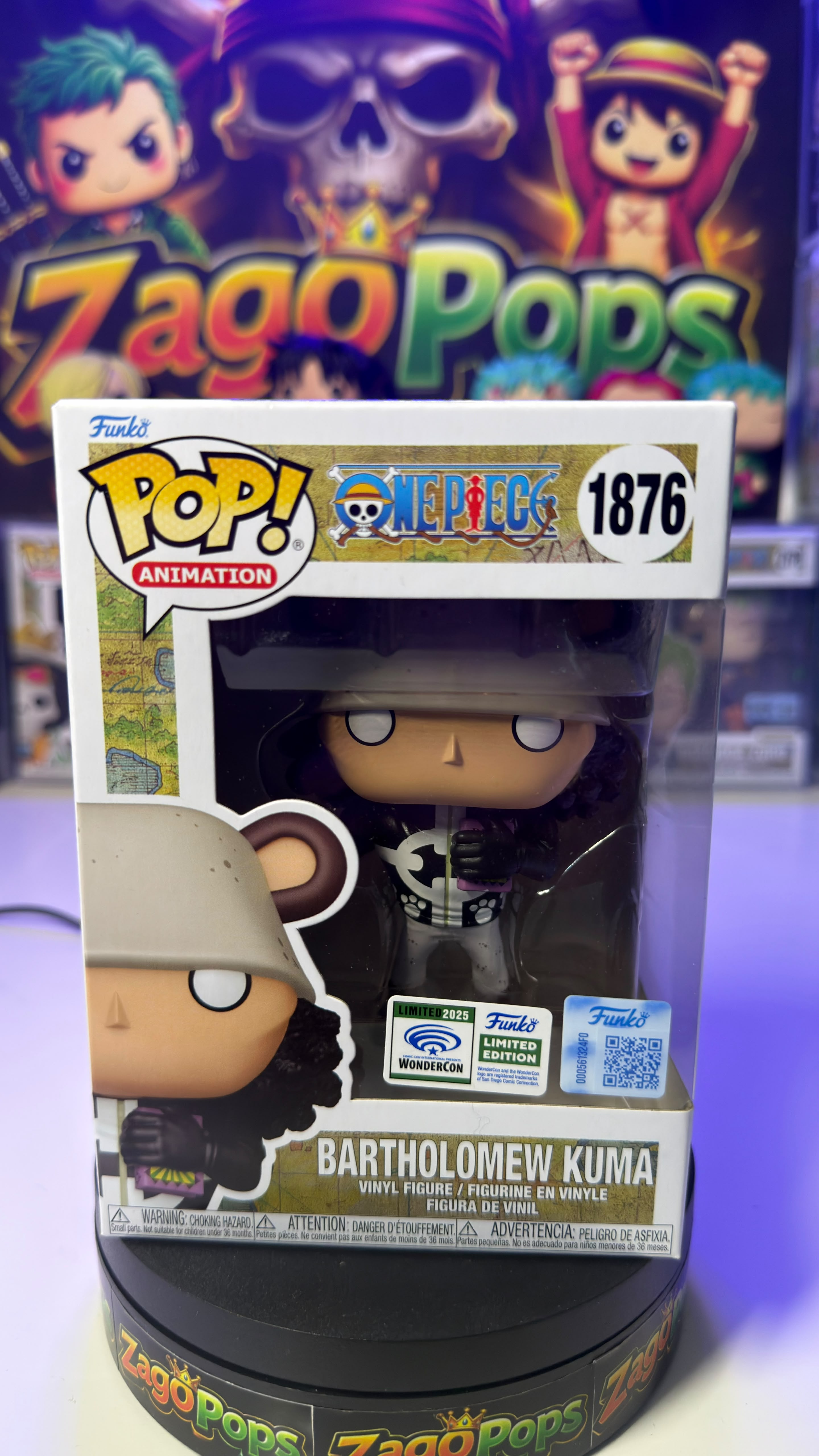 Funko Pop Bartholomew Kuma 1876 Wondercon 2025 Limited Edition  One Piece