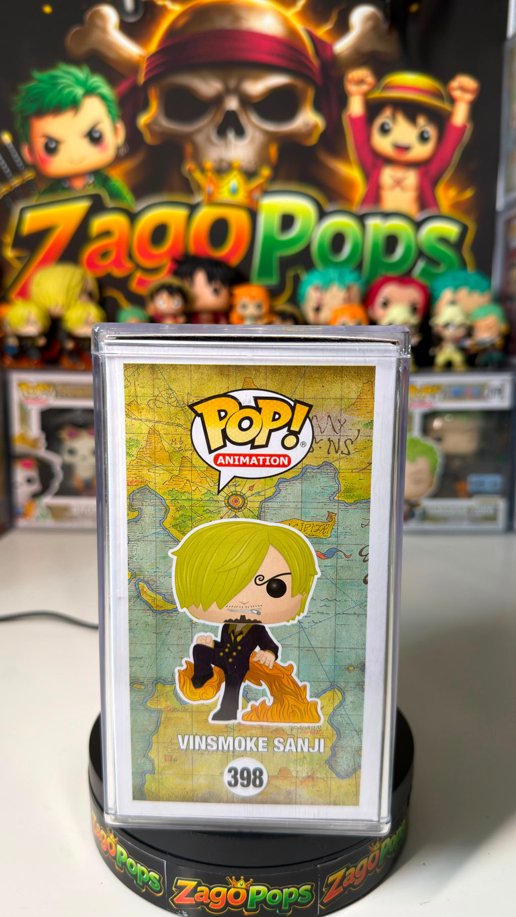 Funko Pop Sanji 398 One Piece Signed Jap Voice Hiroaki Hirata