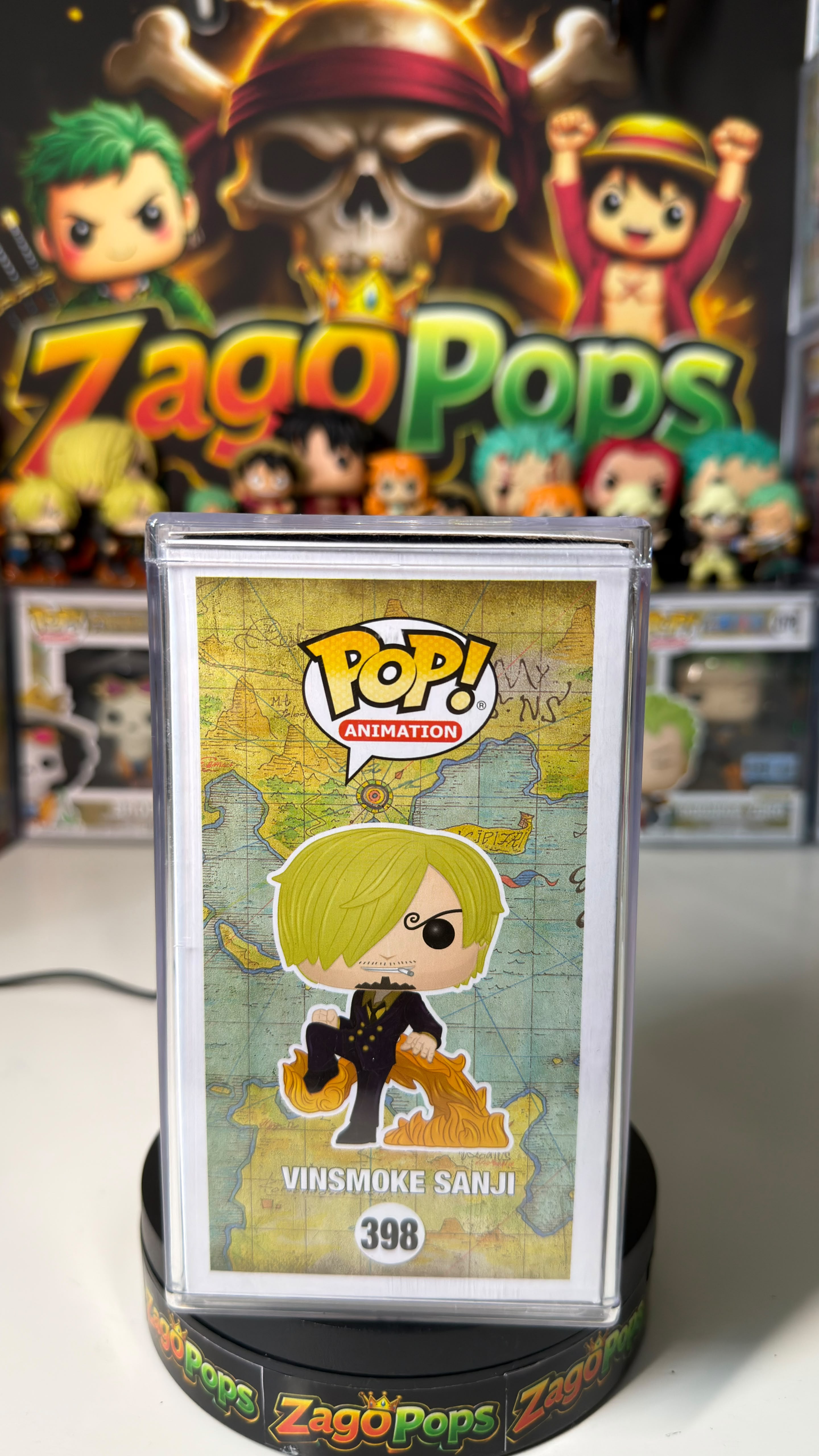 Funko Pop Sanji 398 One Piece Signed Jap Voice Hiroaki Hirata