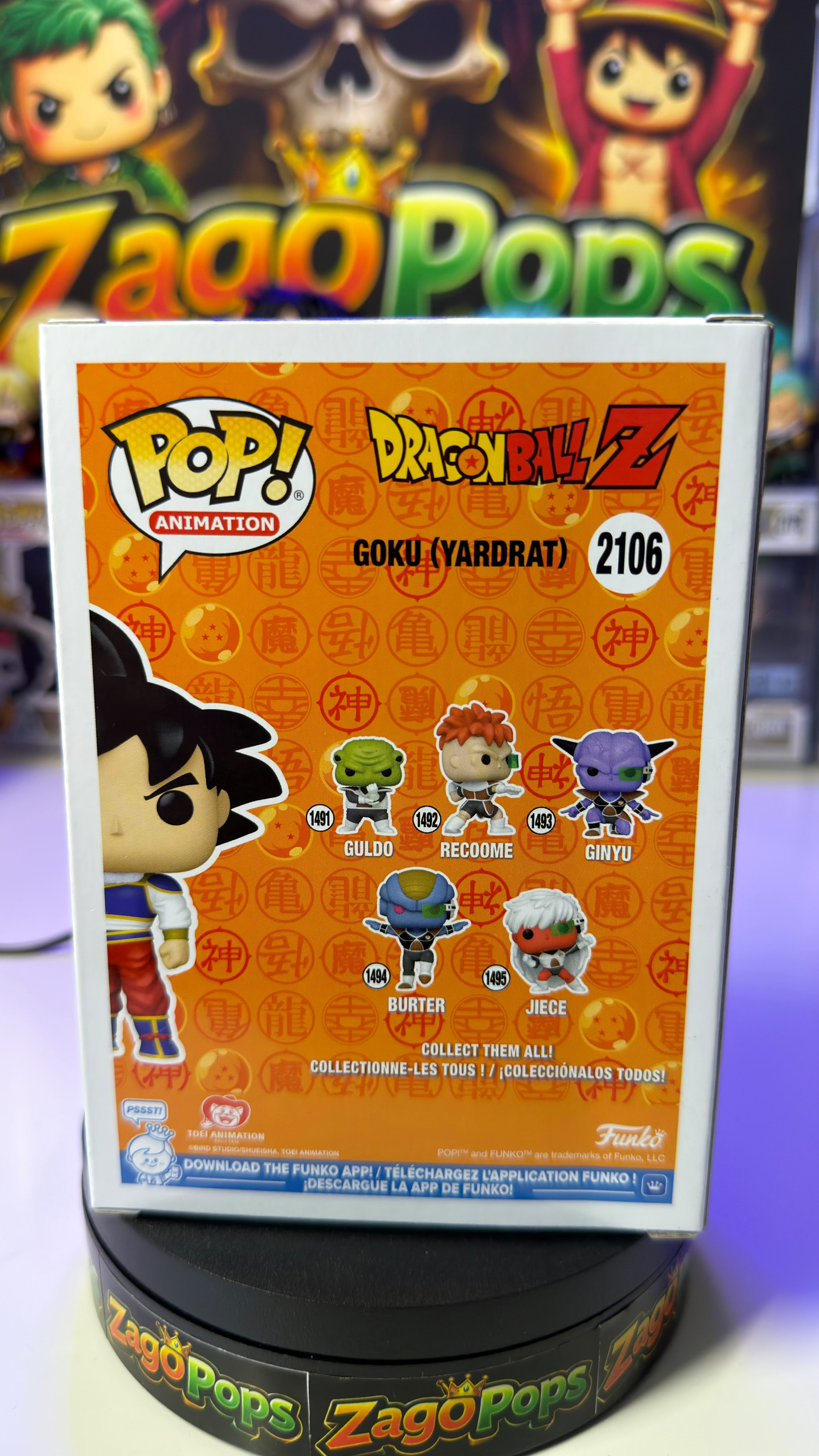 Funko Pop Goku (Yardrat) 2106 Dragon Ball
