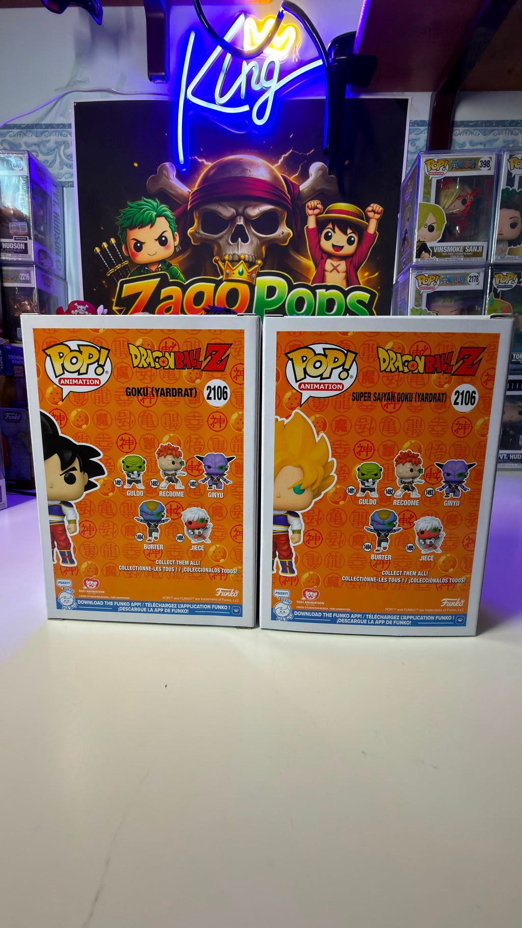Funko Pop Bundle Goku Yardrat 2016 GlowChase Dragon Ball