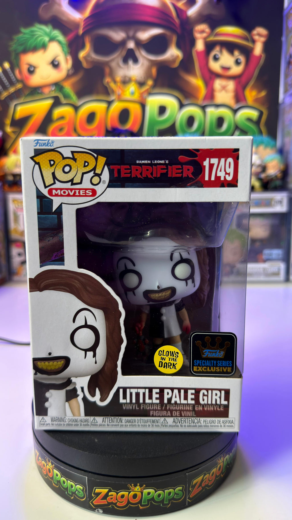 Funko Pop Little Pale Girl 1749 Glows in the Dark Specialty Series Exclusive Terrifier