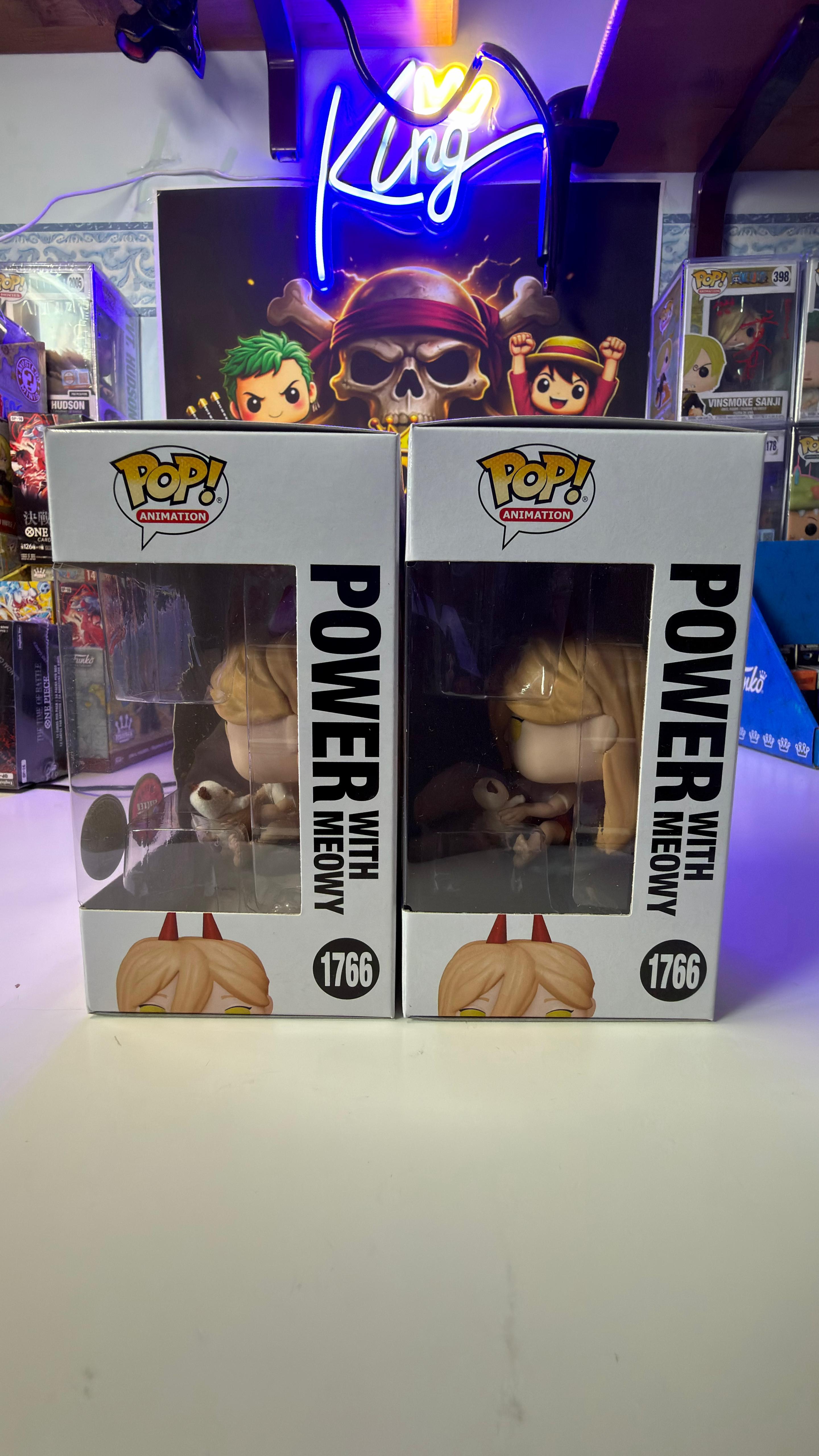 Funko Pop Bundle Power with Meowy 1766 Flocked Chase Chainsaw Man