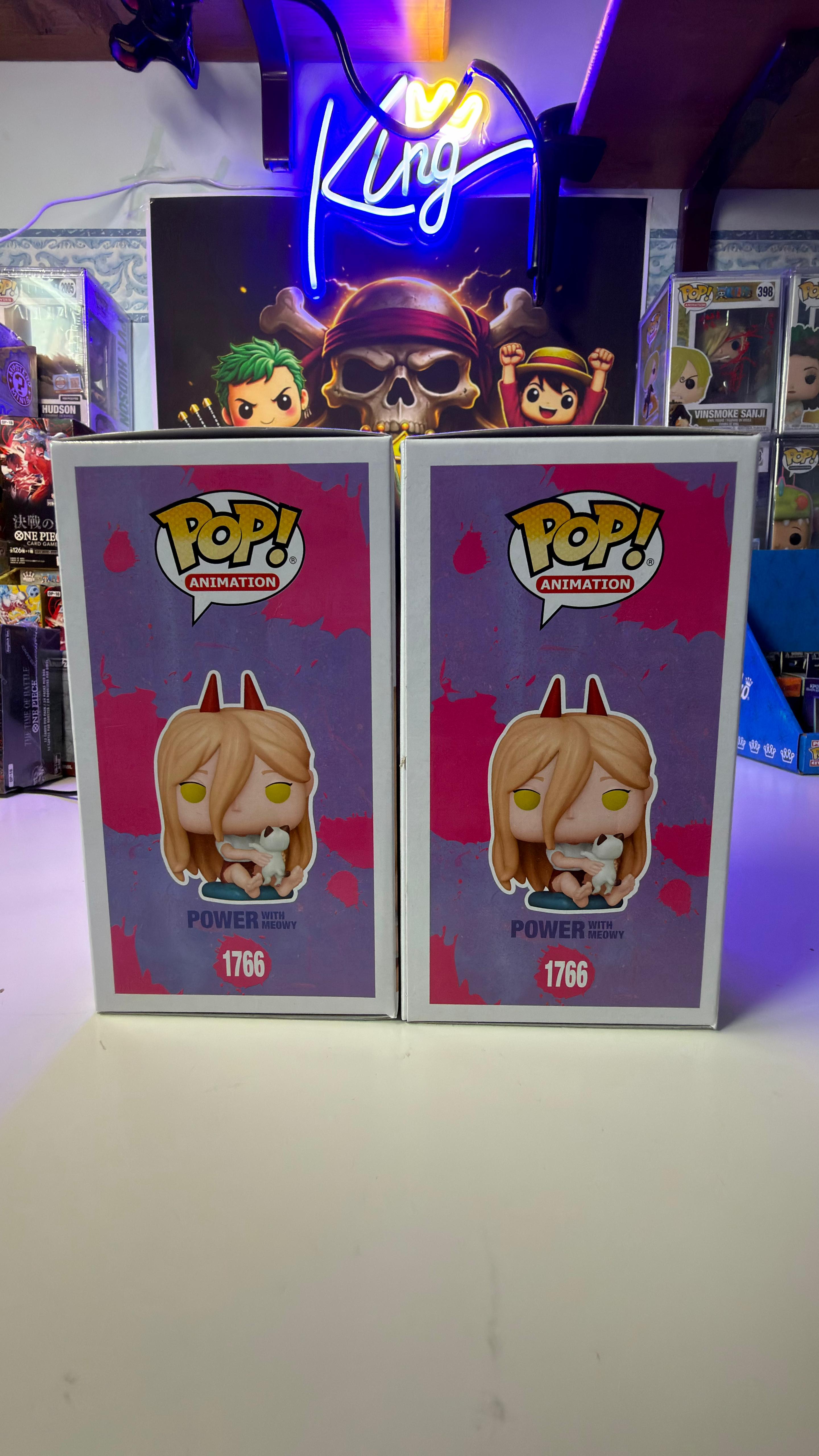 Funko Pop Bundle Power with Meowy 1766 Flocked Chase Chainsaw Man
