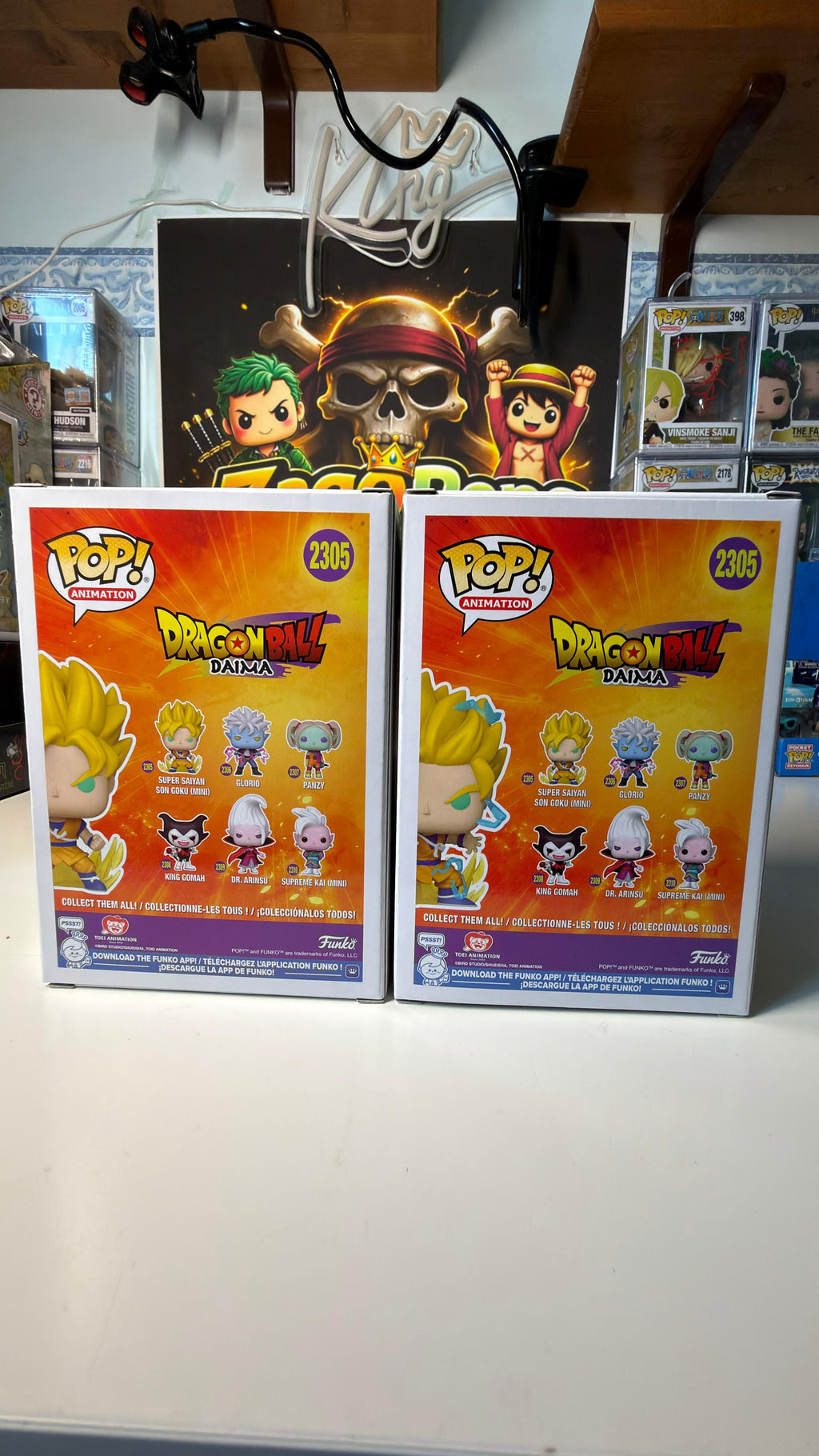 Funko Pop Bundle Super Saiyan Son Goku (Mini) 2305 Glow Chase Dragon Ball