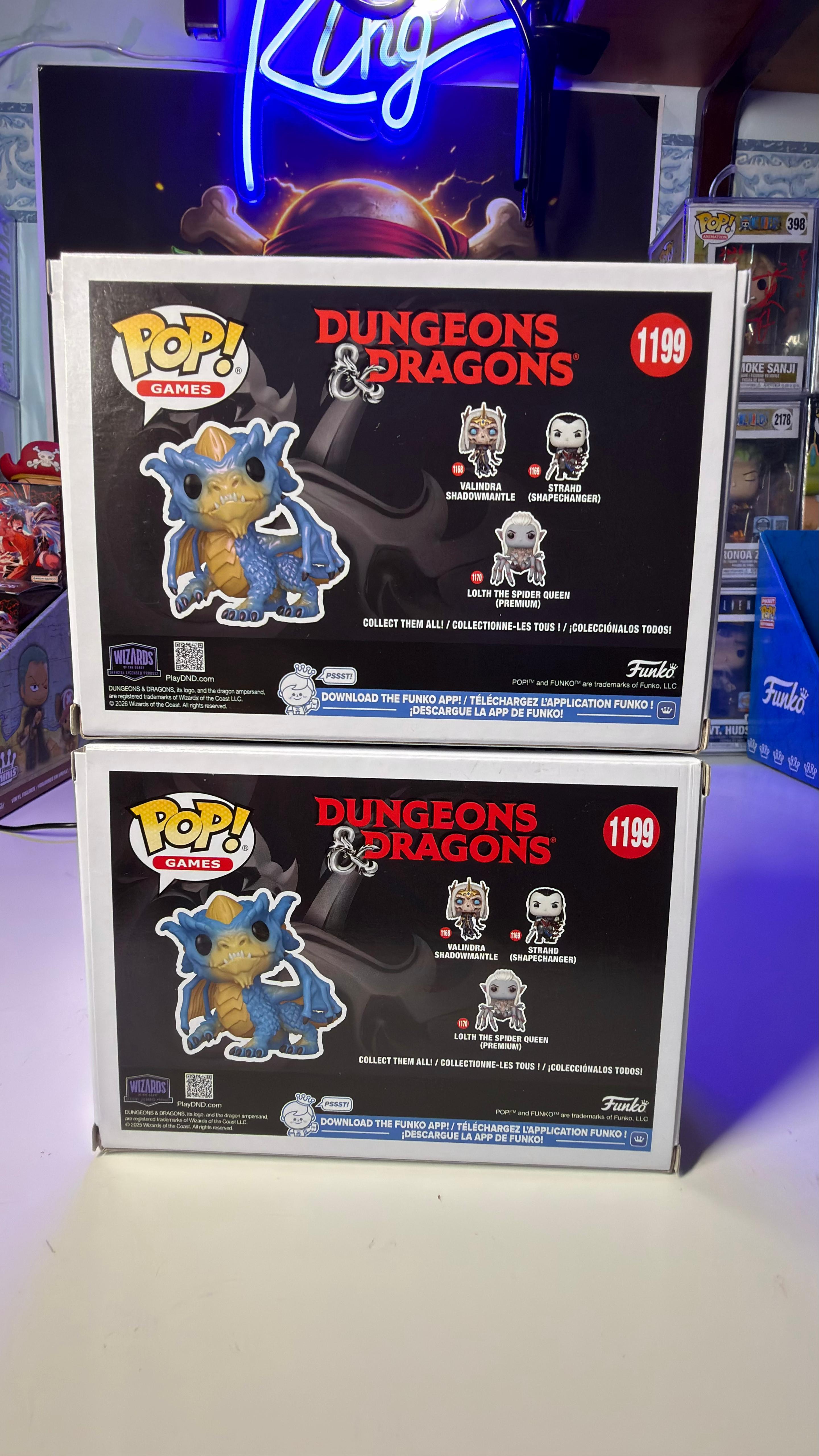 Funko Pop Bundle Blue Dragon Wyrmling 1199 Chase Dungeons & Dragons
