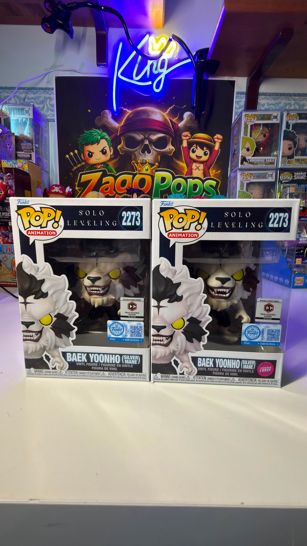 Funko Pop Bundle Baek Yoonho 2273 Flocked Chase PR - Chalice Solo Leveling