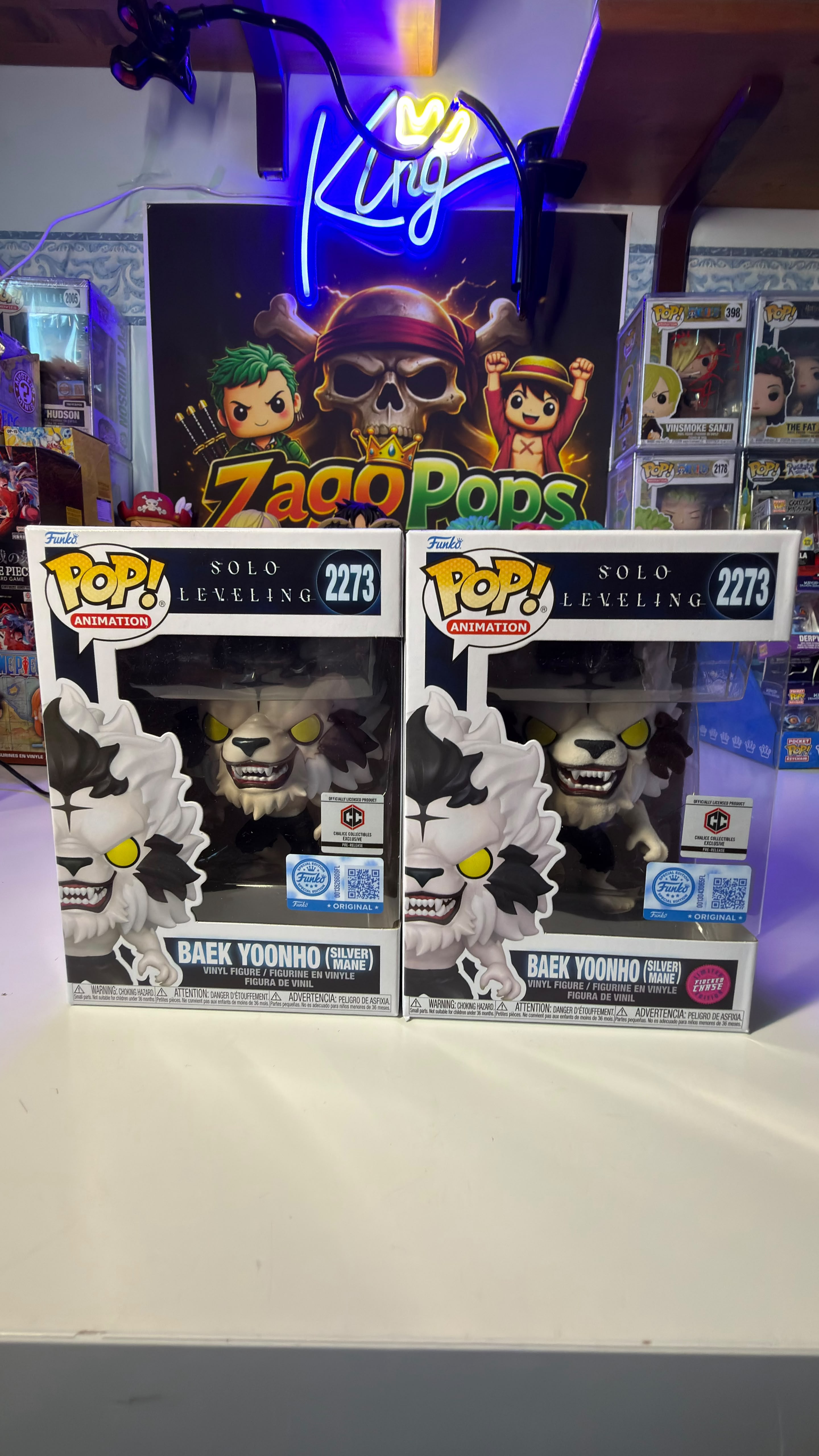 Funko Pop Bundle Baek Yoonho 2273 Flocked Chase PR - Chalice Solo Leveling