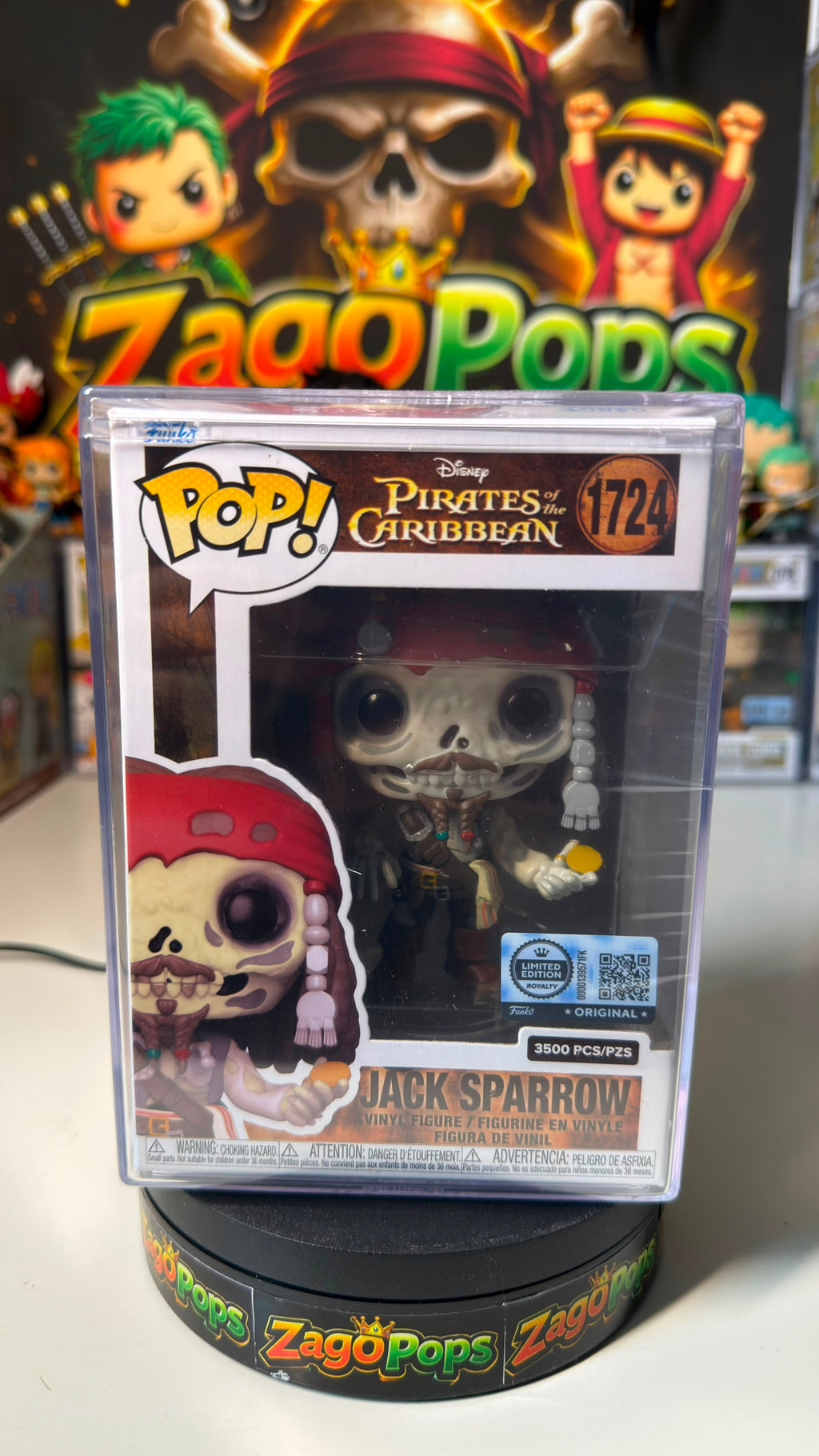 Funko Pop Jack Sparrow 1724 Limited Edition 3500pcs Pirates of the Caribbean