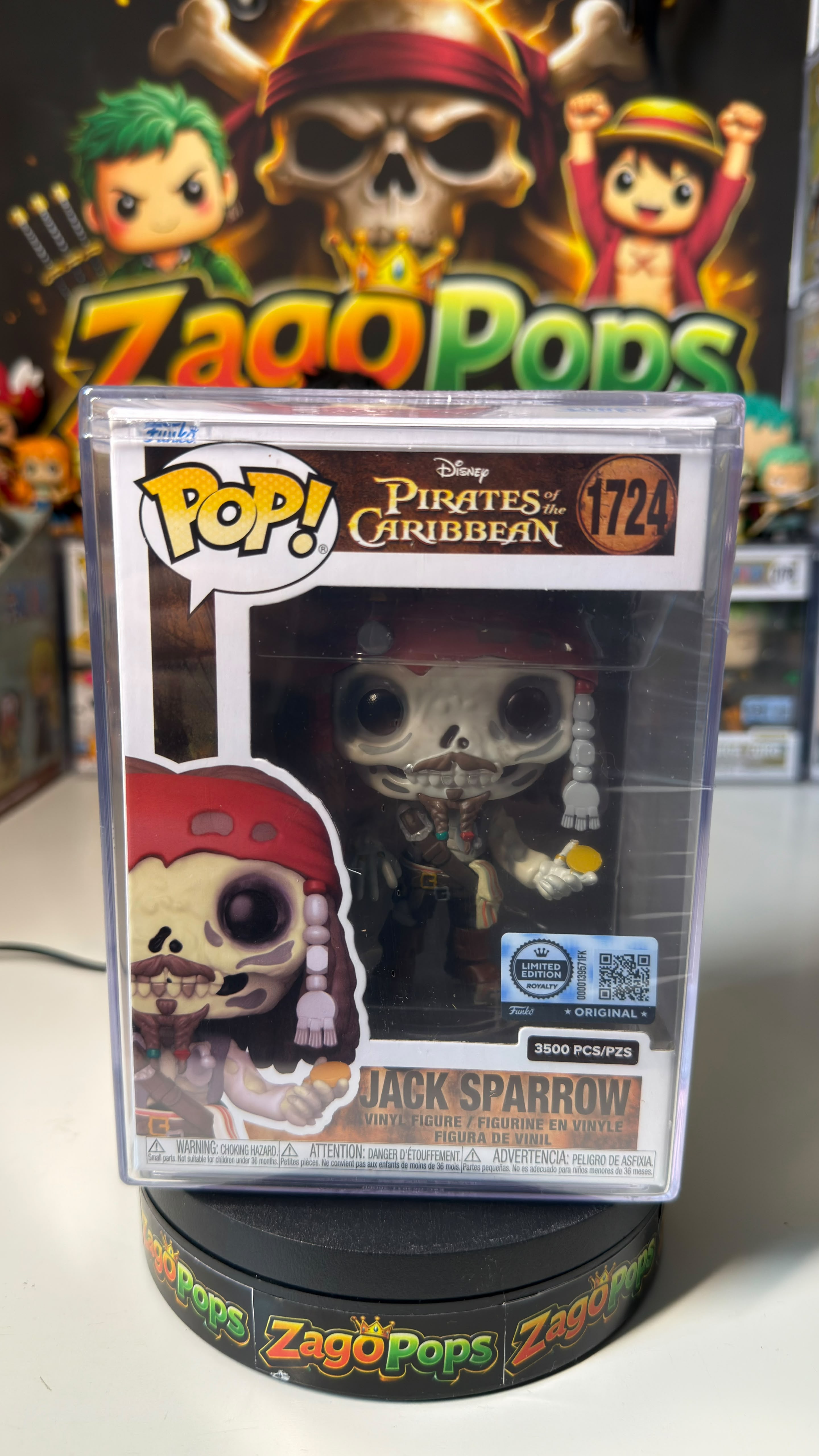 Funko Pop Jack Sparrow 1724 Limited Edition 3500pcs Pirates of the Caribbean