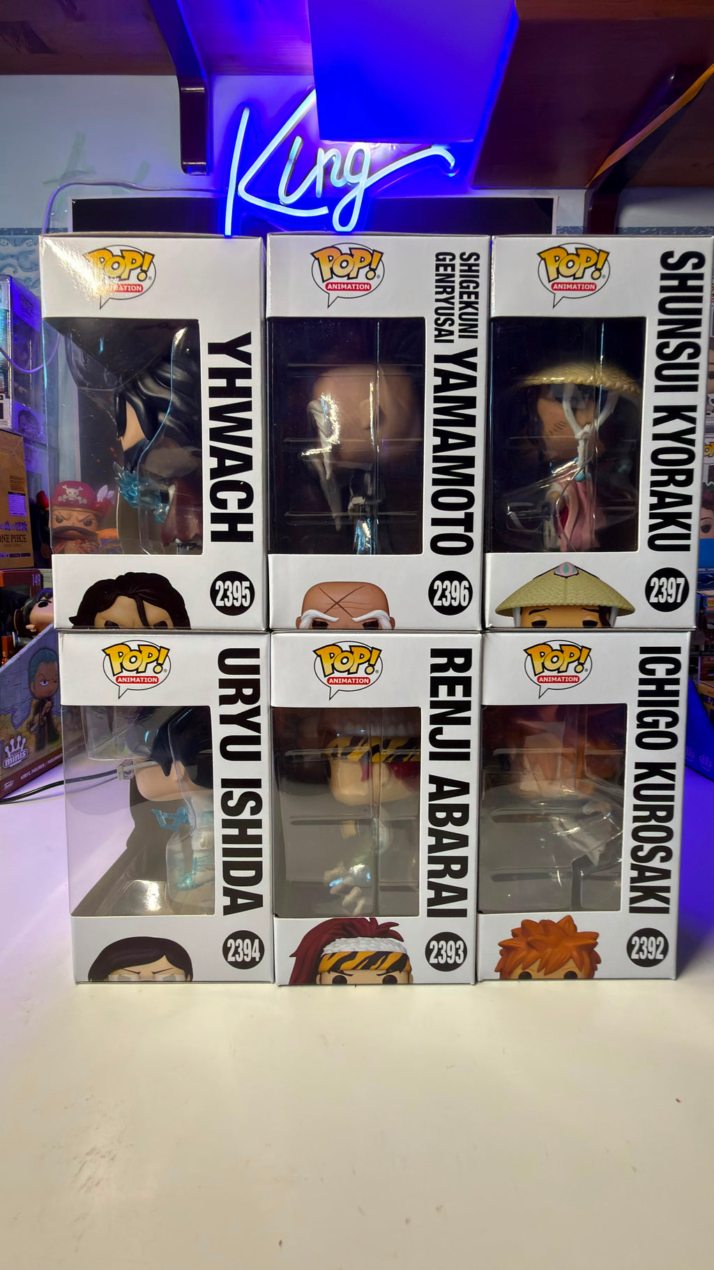 Funko Pop Bundle Bleach 2392 2393 2394 2395 2396 2397 Ichigo Yamamoto Ishida Yhwach Abari Kyoraku