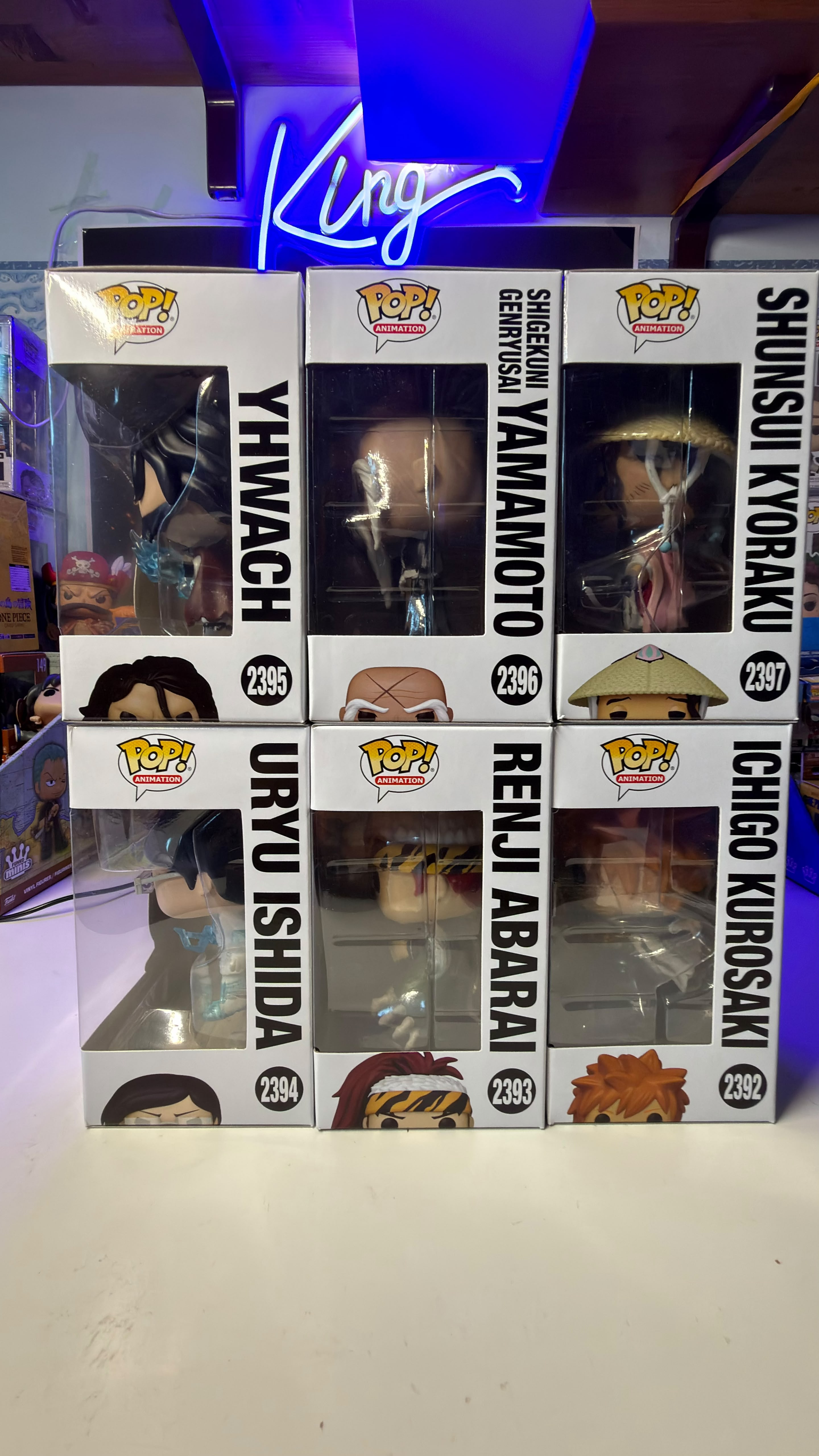 Funko Pop Bundle Bleach 2392 2393 2394 2395 2396 2397 Ichigo Yamamoto Ishida Yhwach Abari Kyoraku