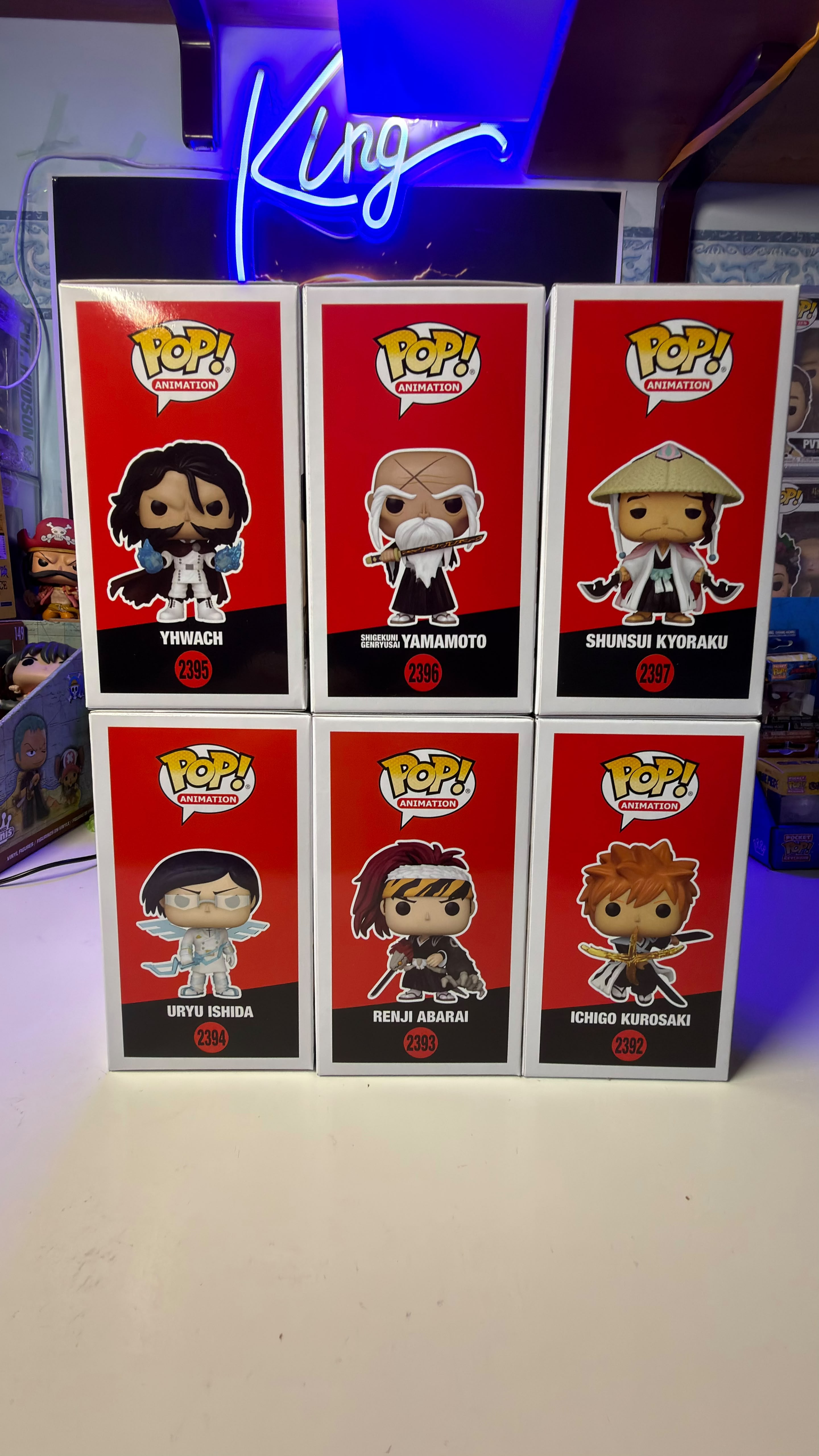 Funko Pop Bundle Bleach 2392 2393 2394 2395 2396 2397 Ichigo Yamamoto Ishida Yhwach Abari Kyoraku