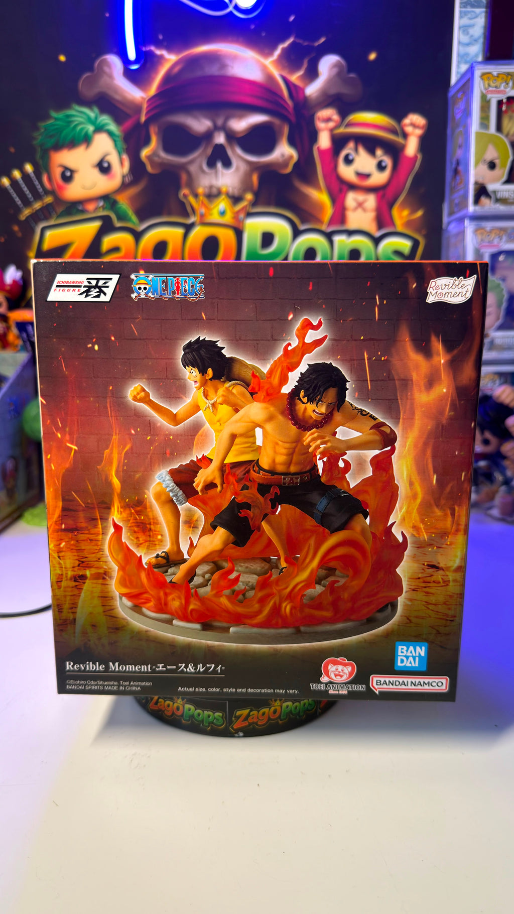 Action Figure Revible Moment Ace & Luffy One Piece