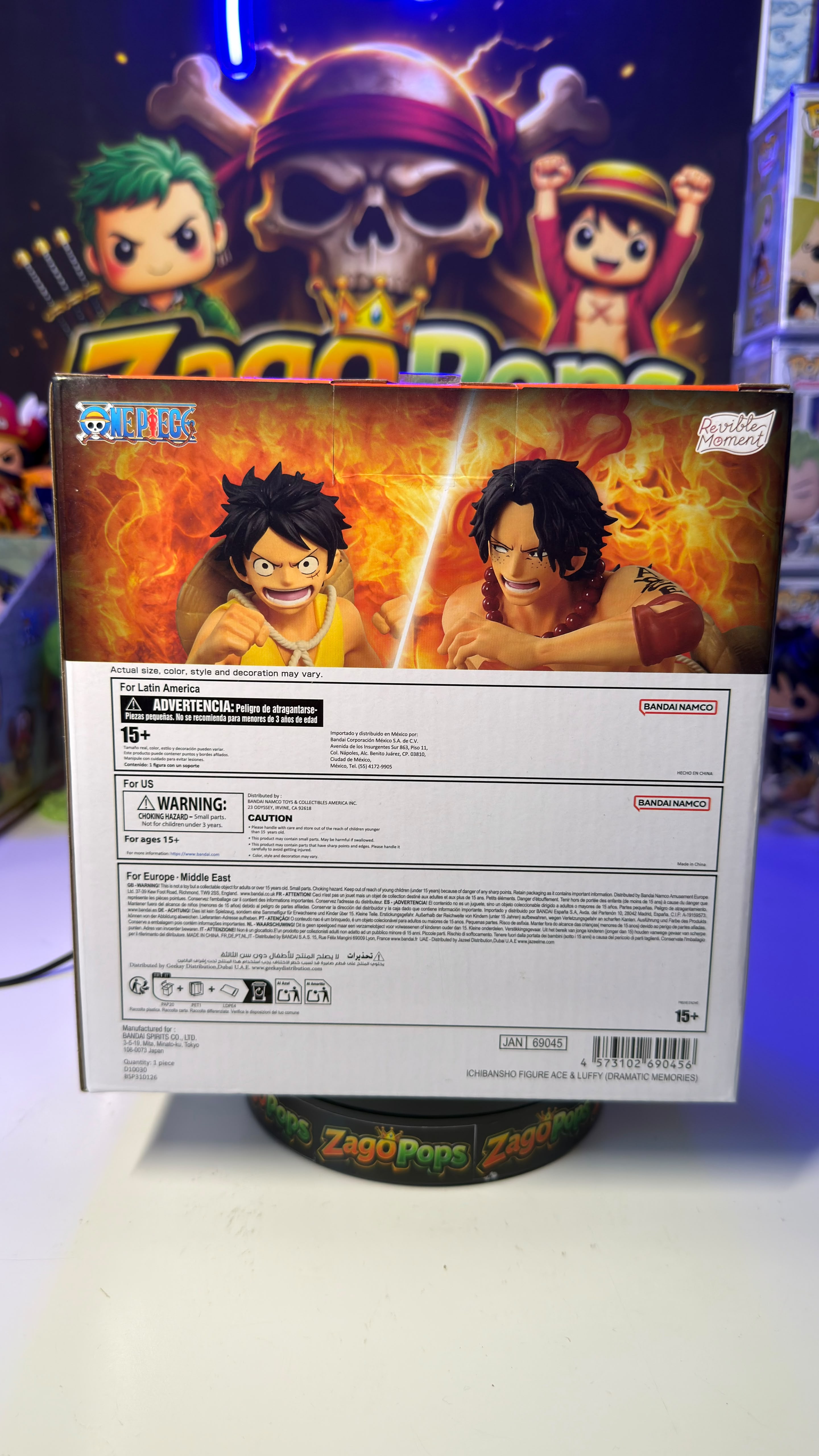 Action Figure Revible Moment Ace & Luffy One Piece