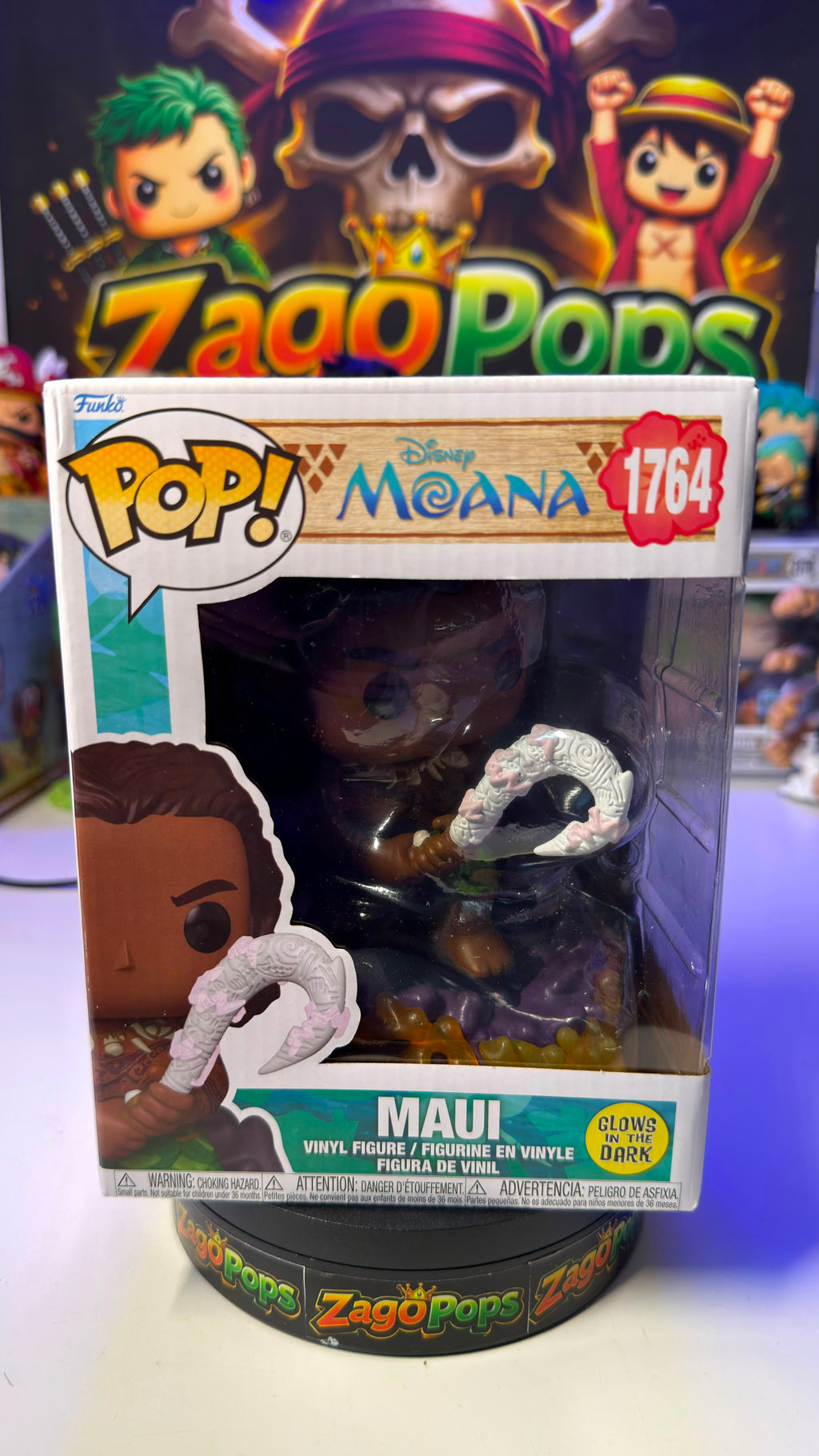 Funko Pop Maui 1764 Glows in the Dark Disney Moana