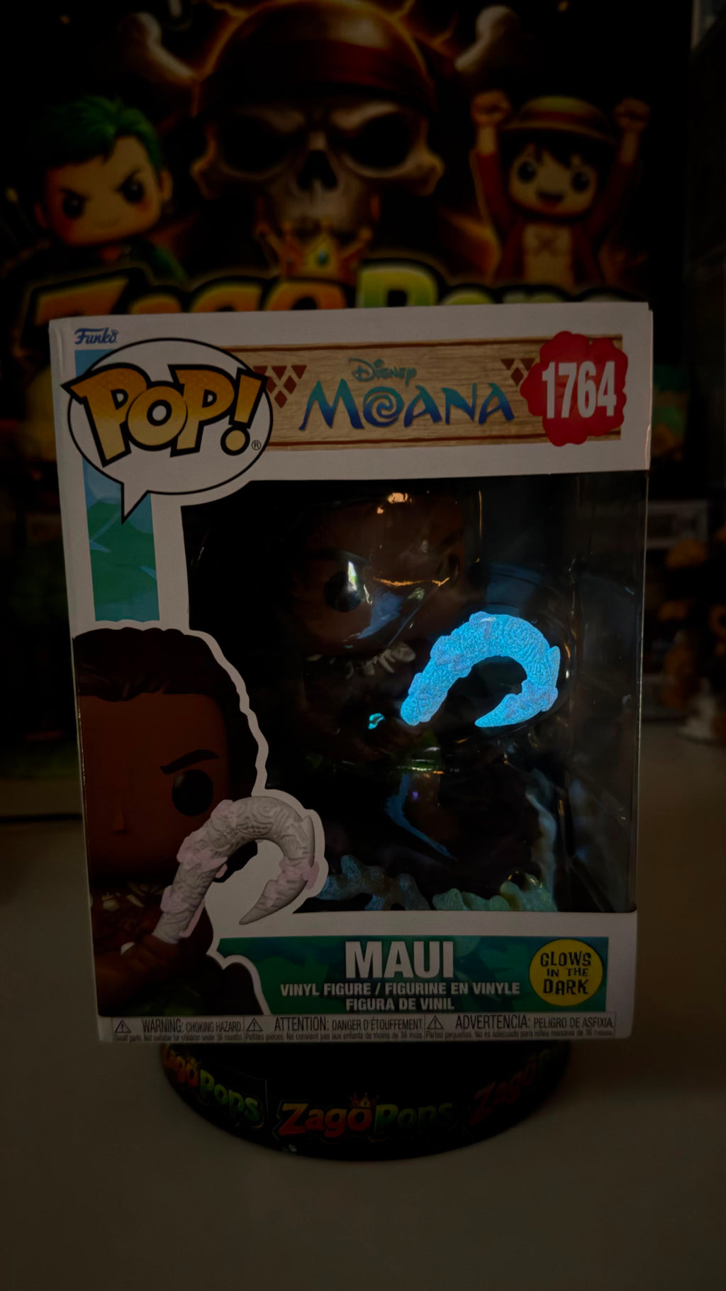 Funko Pop Maui 1764 Glows in the Dark Disney Moana
