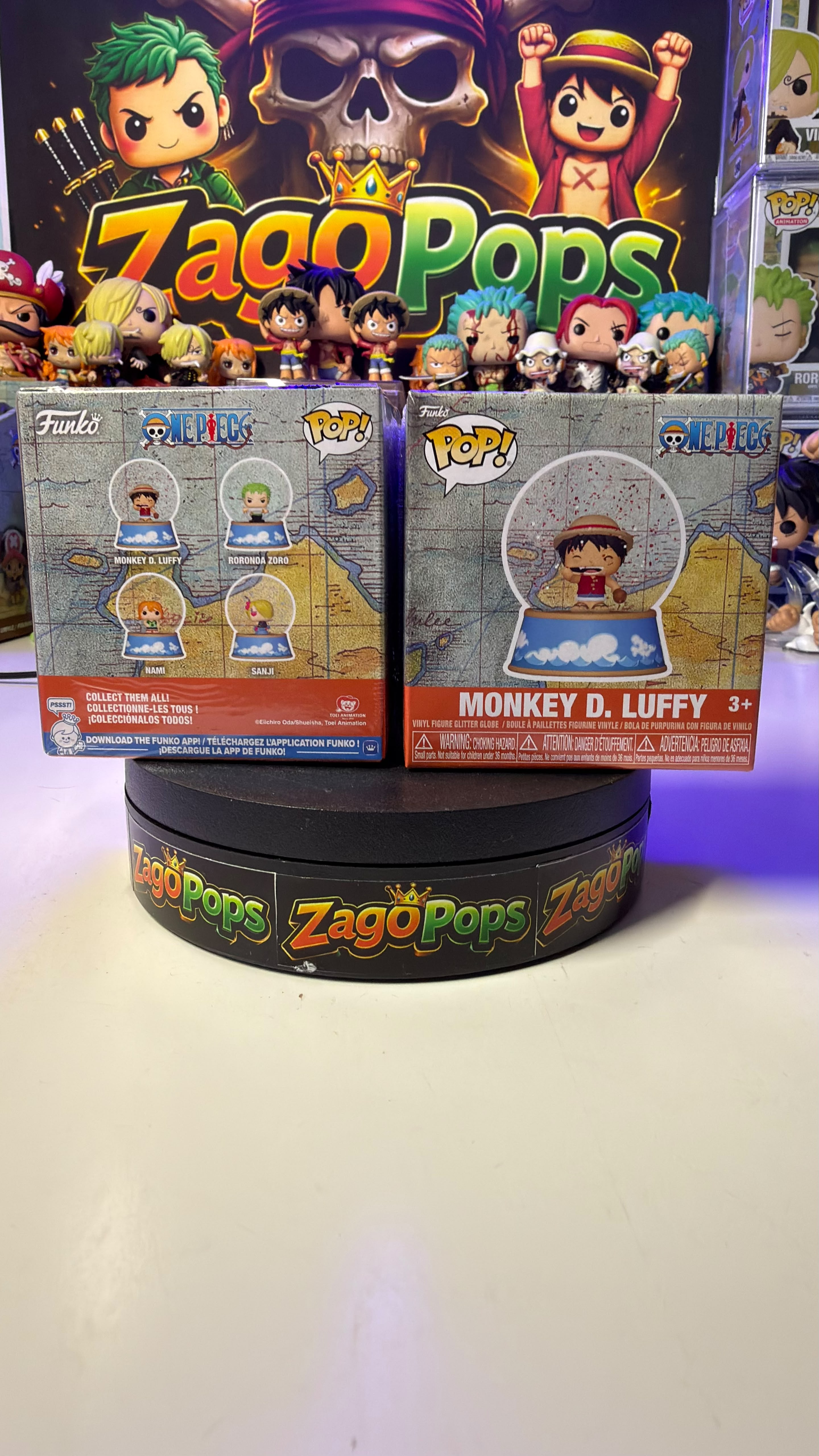Funko Bundle Mini Snow Globe One Piece Zoro & Luffy