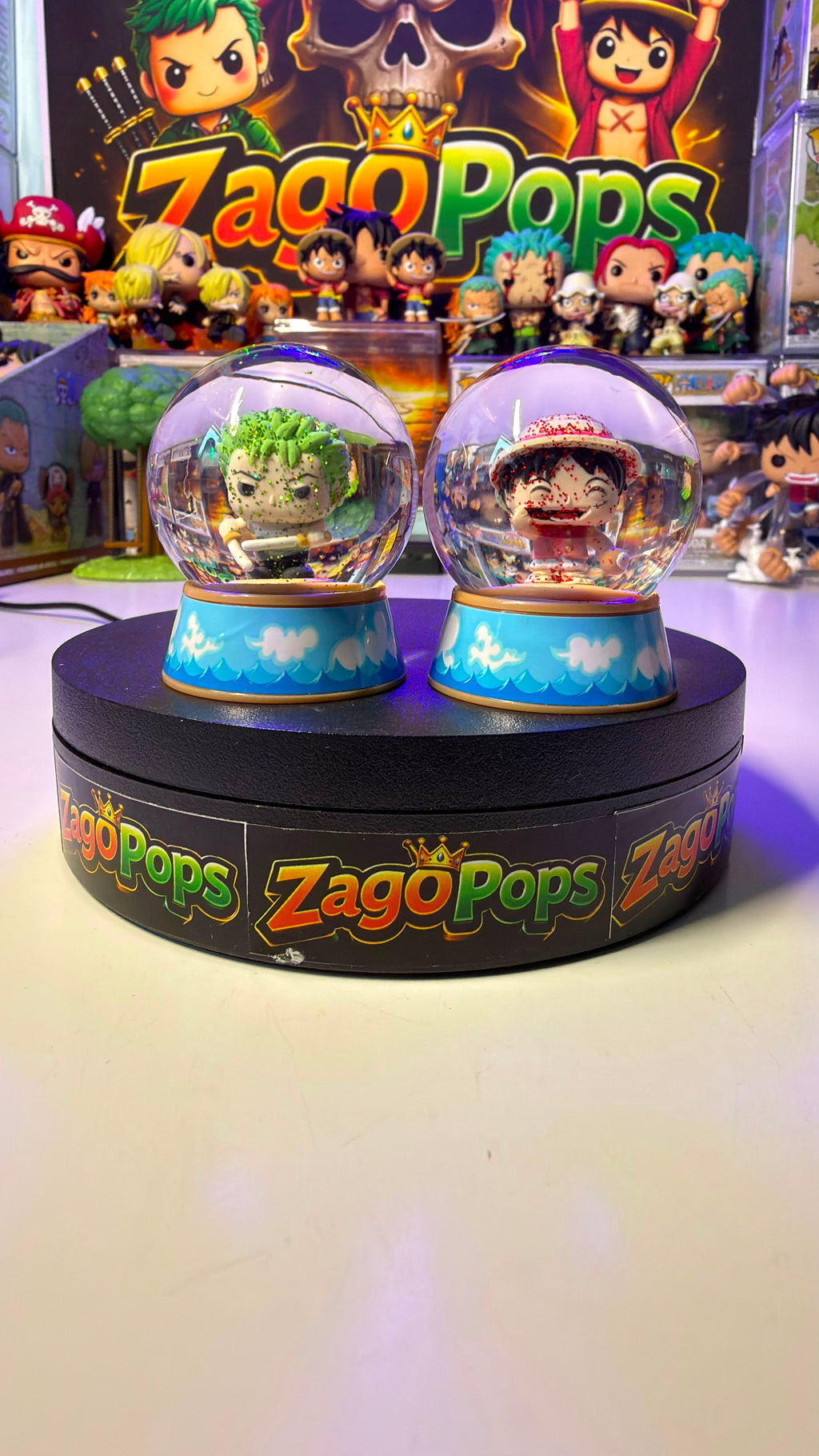 Funko Bundle Mini Snow Globe One Piece Zoro & Luffy