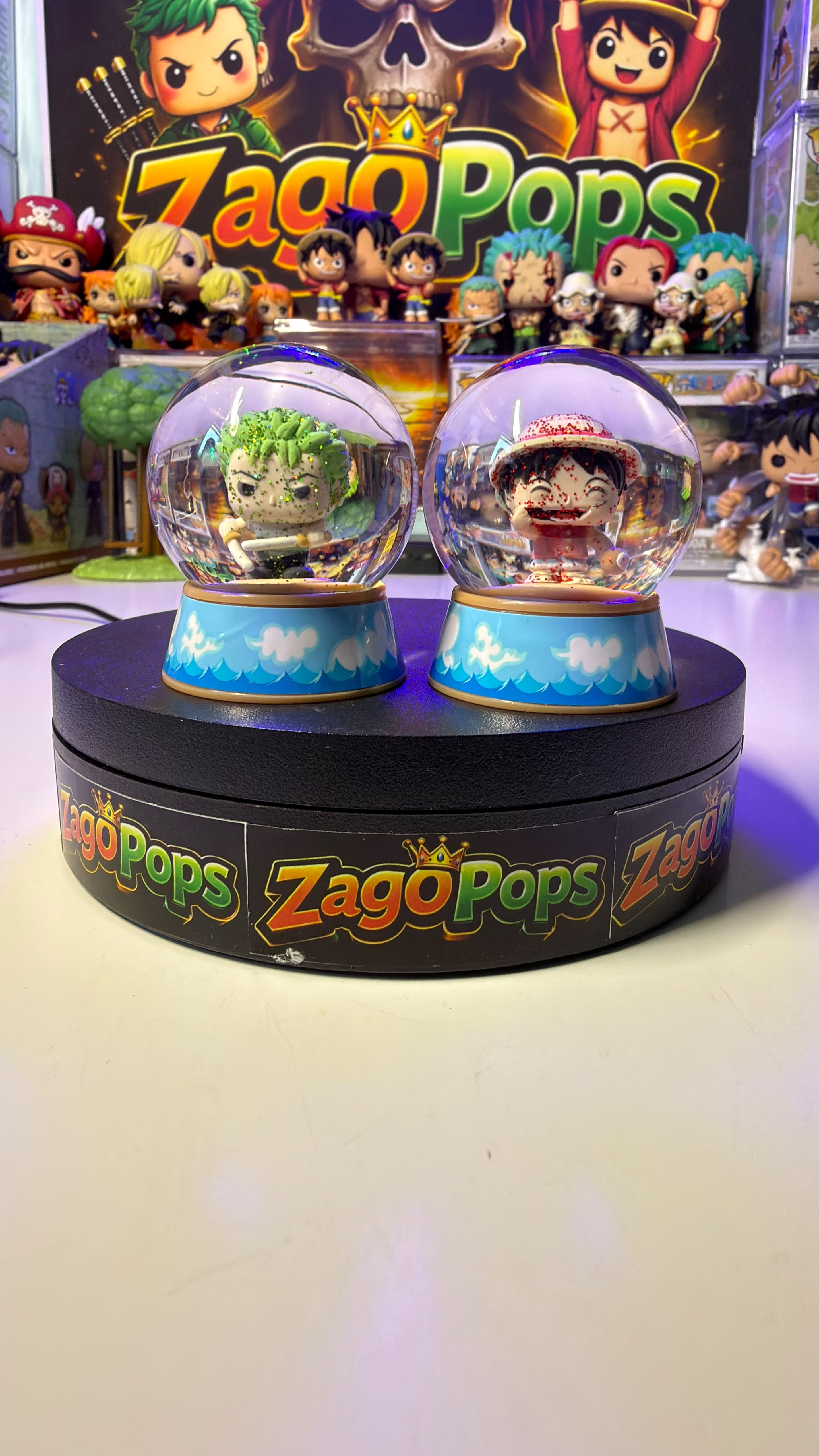 Funko Bundle Mini Snow Globe One Piece Zoro & Luffy