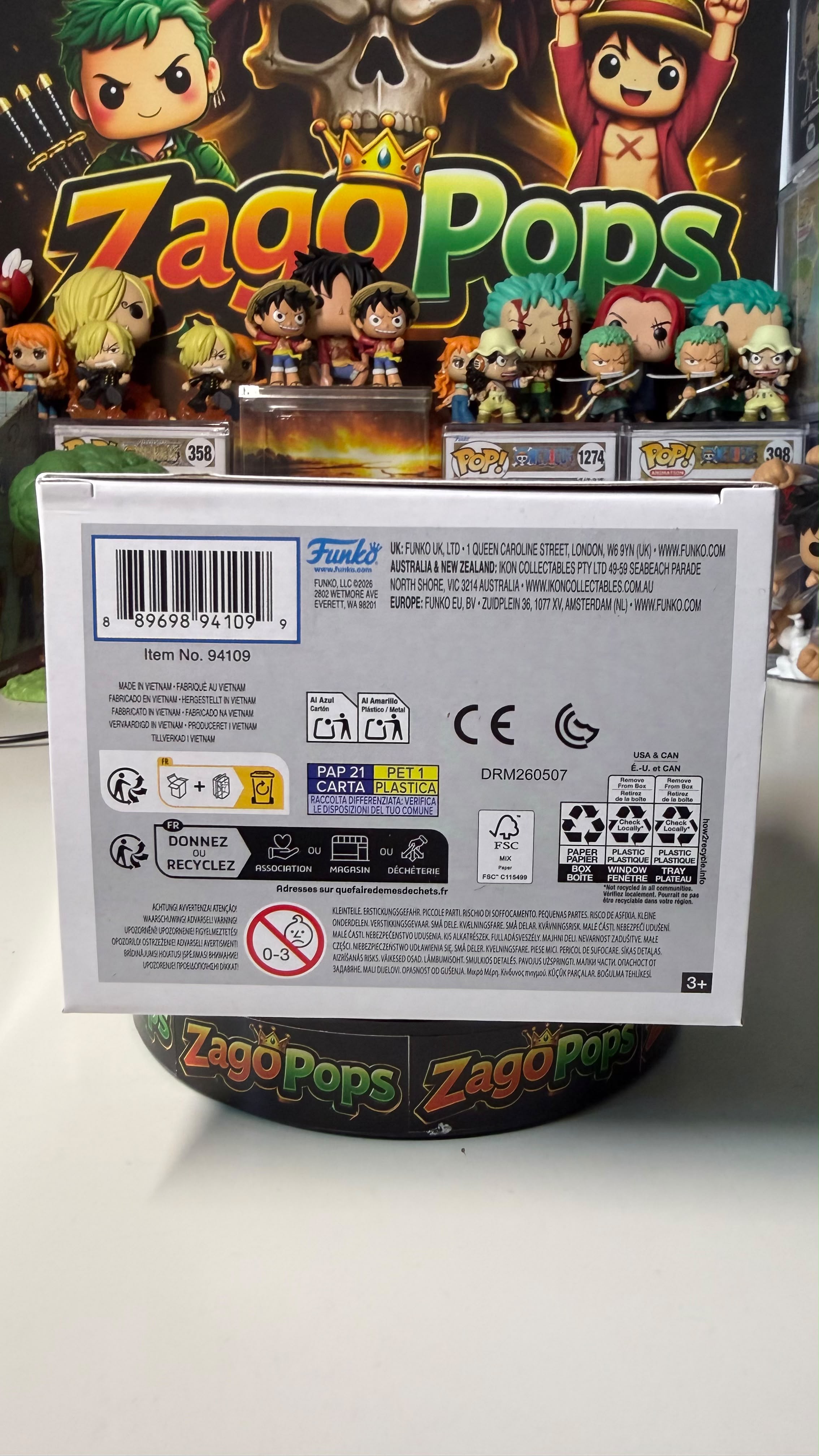 Funko Pop Sanji 2346 Glows in the Dark One Piece