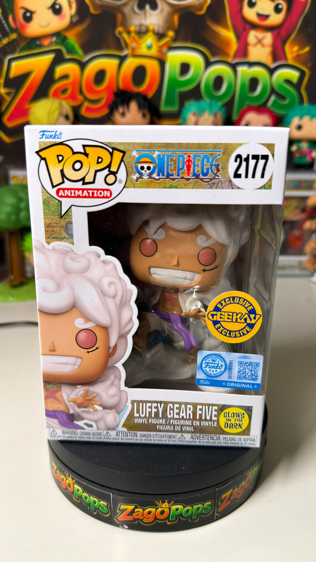 Funko Pop Luffy Gear Five 2177 Glows in the Dark Geekay One piece