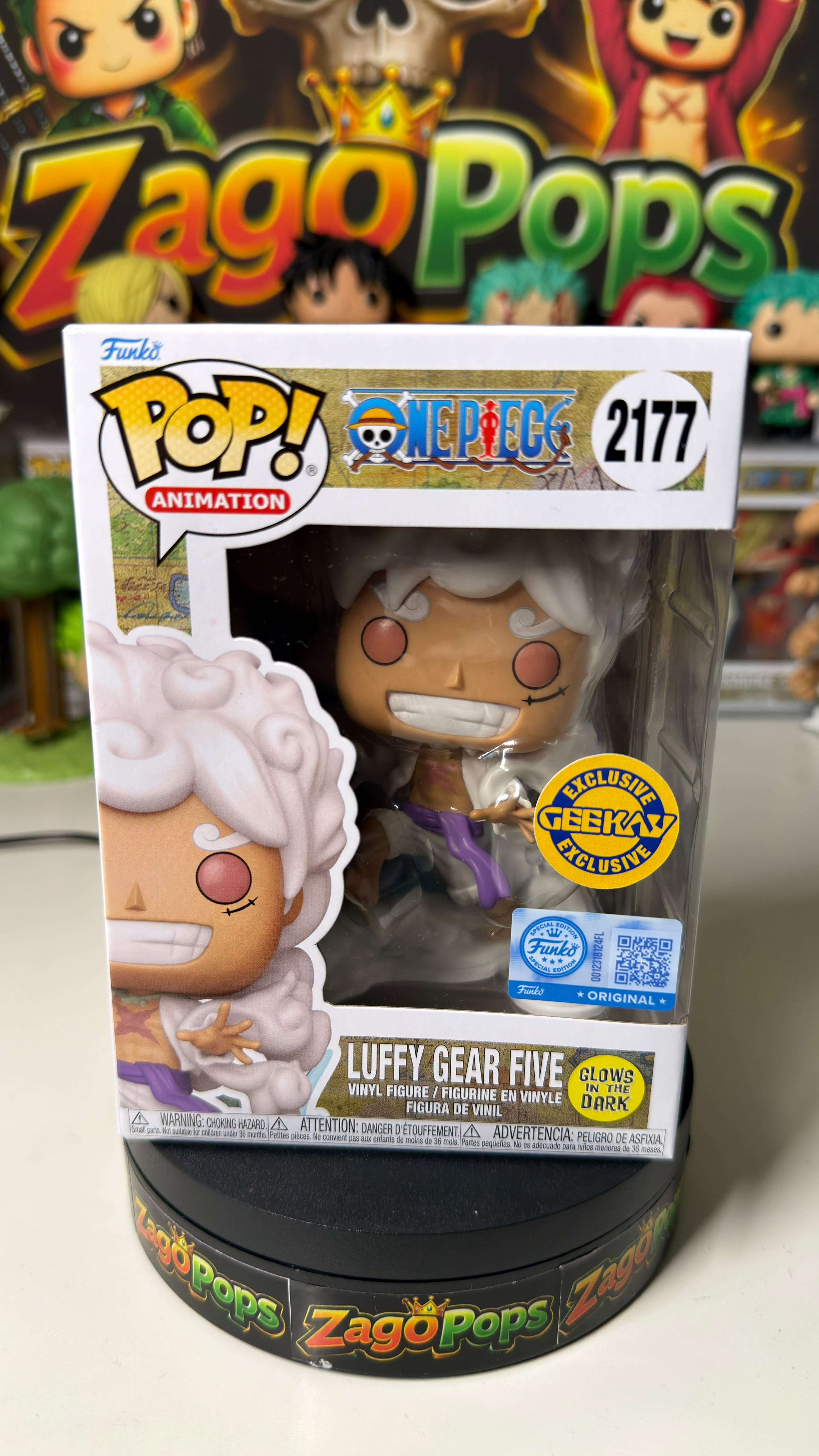 Funko Pop Luffy Gear Five 2177 Glows in the Dark Geekay One piece