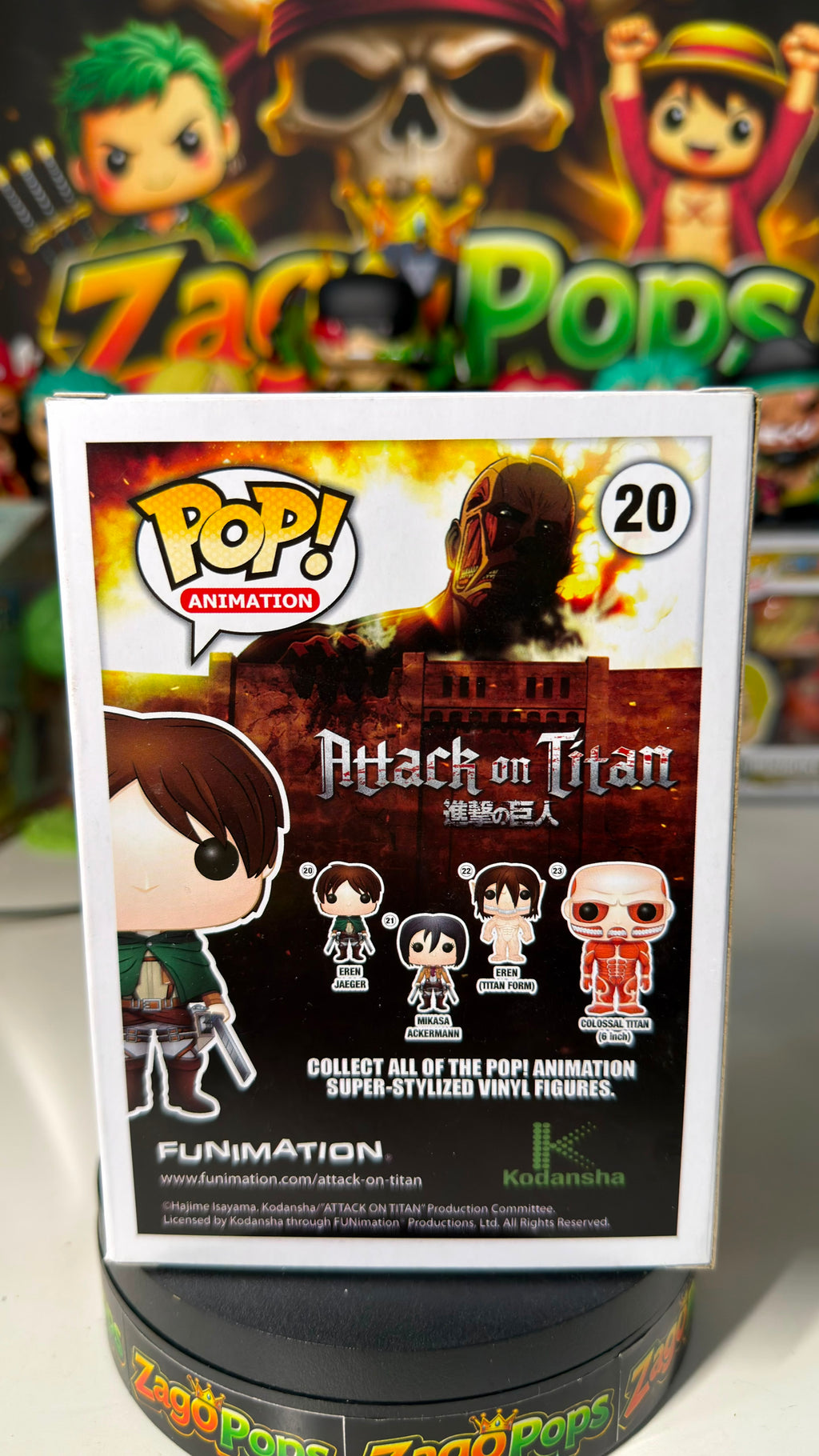 Funko Pop Eren Jaeger 20 Underground Toys Exclusive Attack on Titan