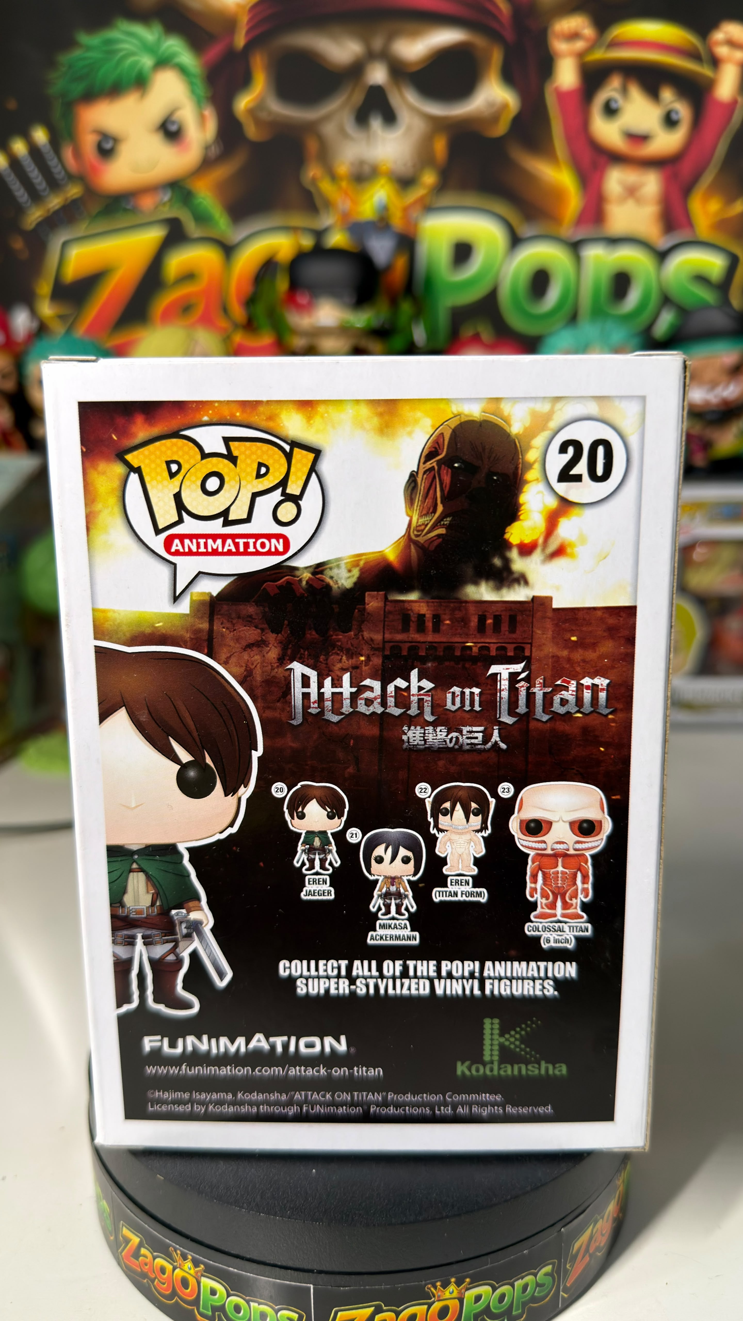 Funko Pop Eren Jaeger 20 Underground Toys Exclusive Attack on Titan