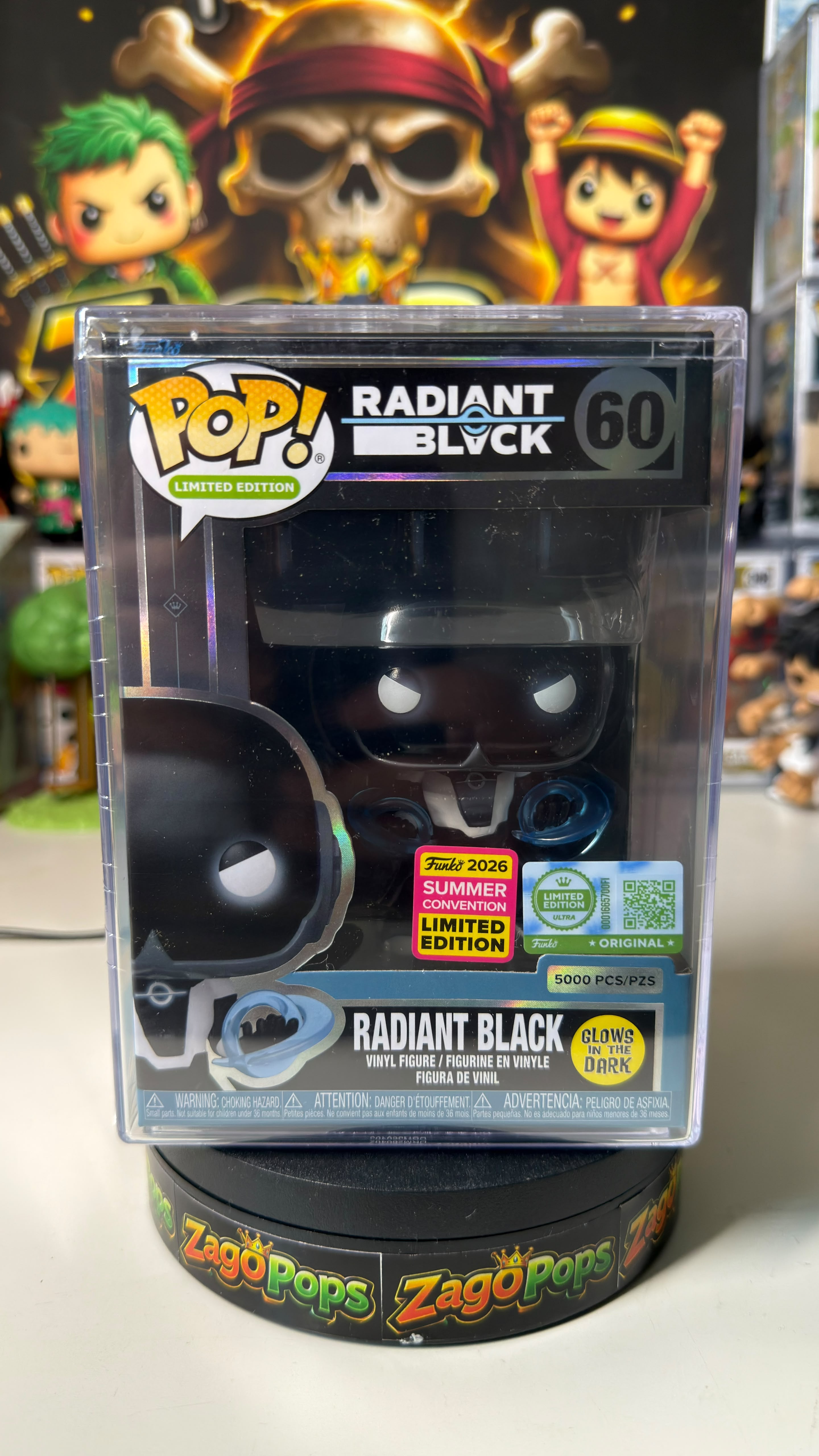 Funko Pop Radiant Black 60 Glows in the Dark Limited Edition 5000pcs