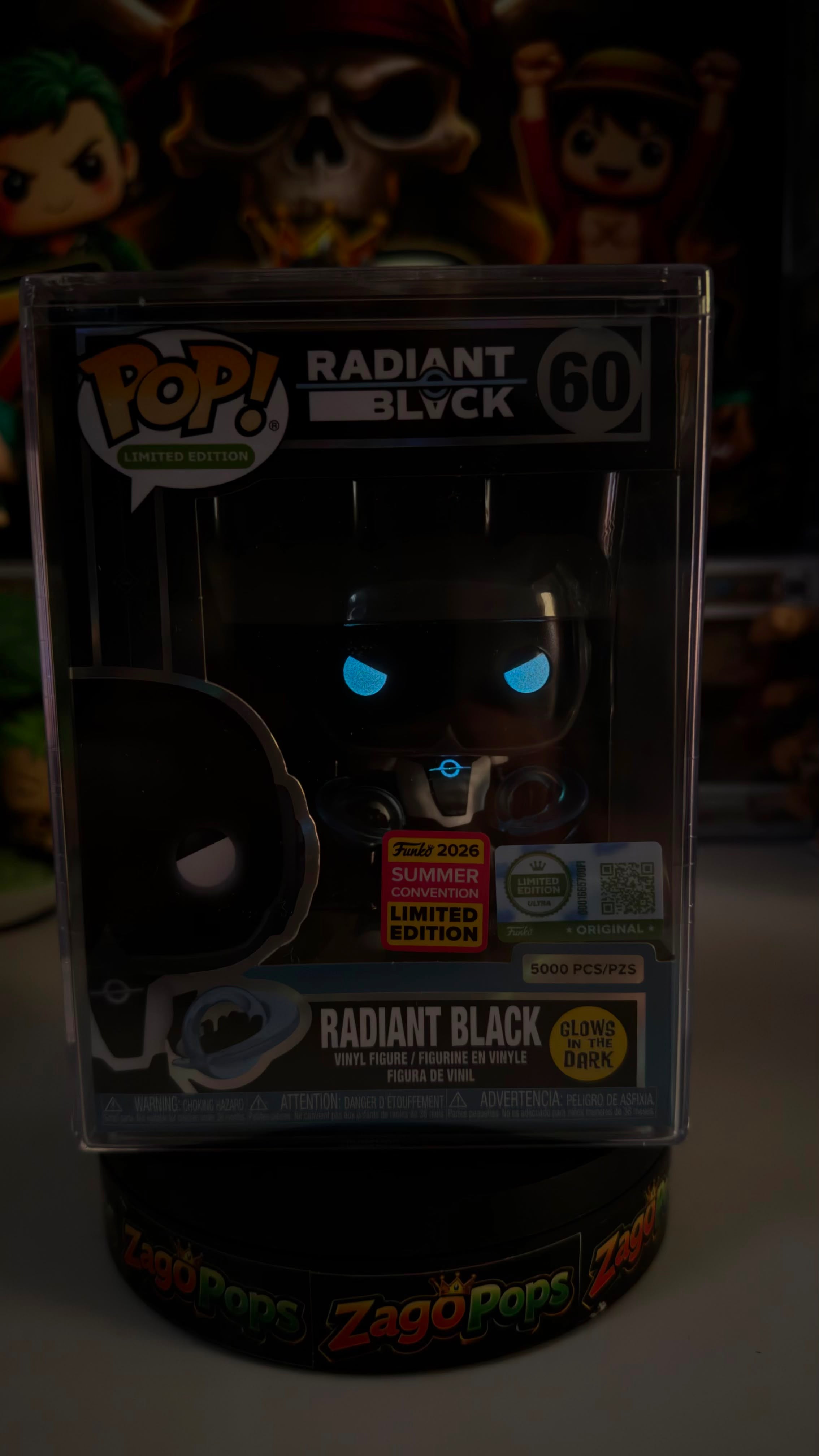 Funko Pop Radiant Black 60 Glows in the Dark Limited Edition 5000pcs
