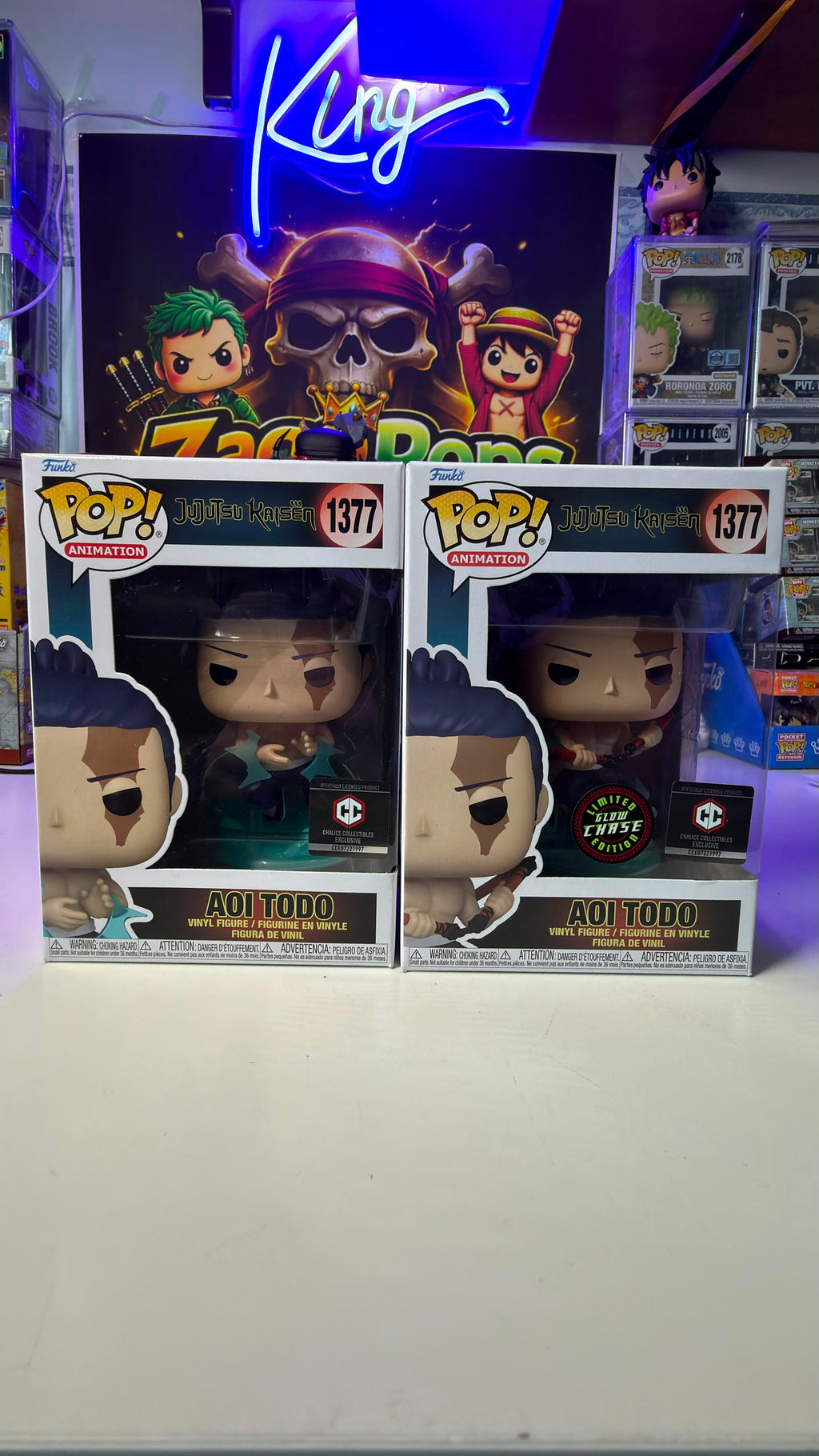 Funko Pop Bundle Aoi Todo 1377 Glow Chase Chalice Exclusive Jujutsu Kaisen