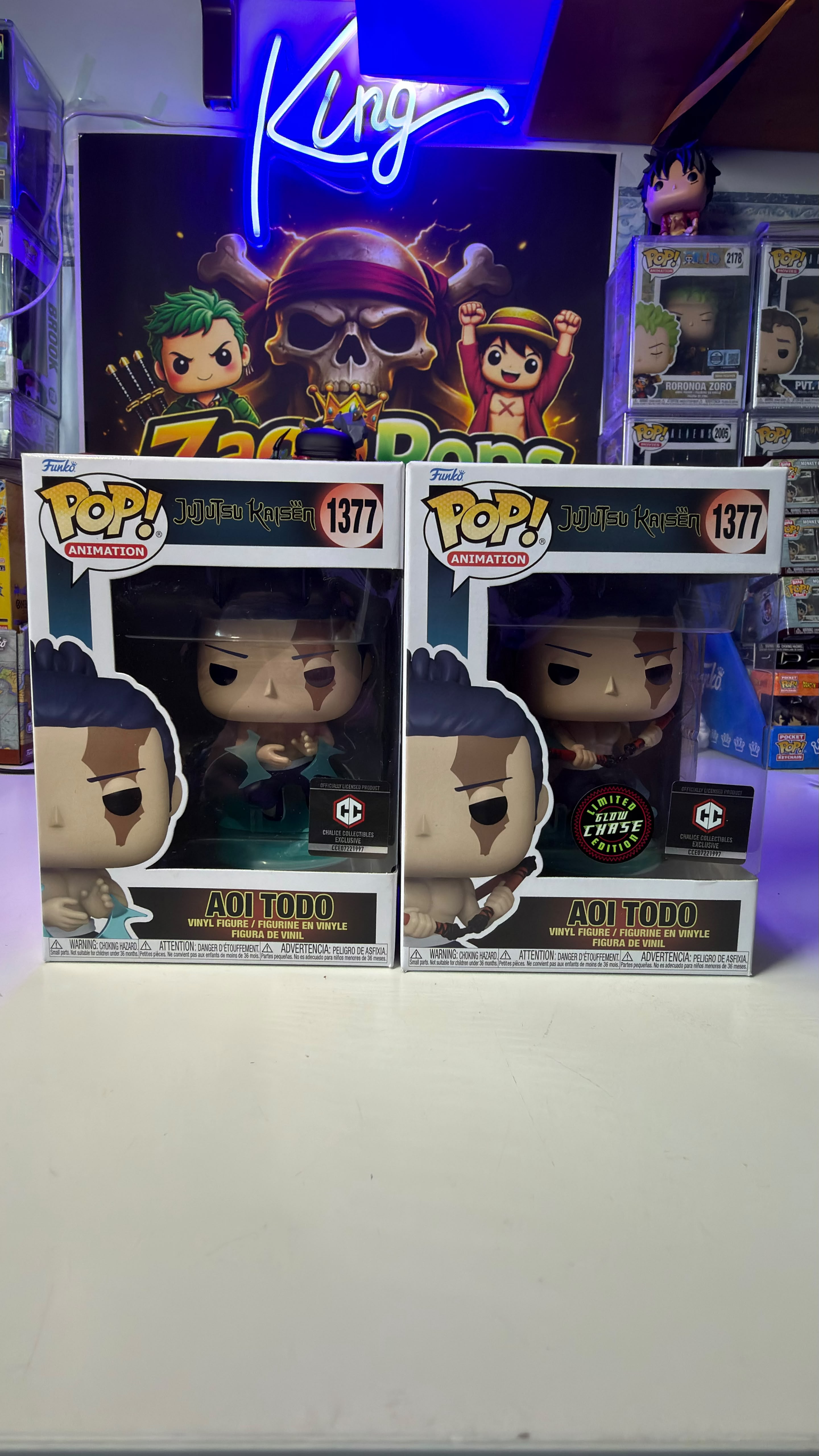 Funko Pop Bundle Aoi Todo 1377 Glow Chase Chalice Exclusive Jujutsu Kaisen